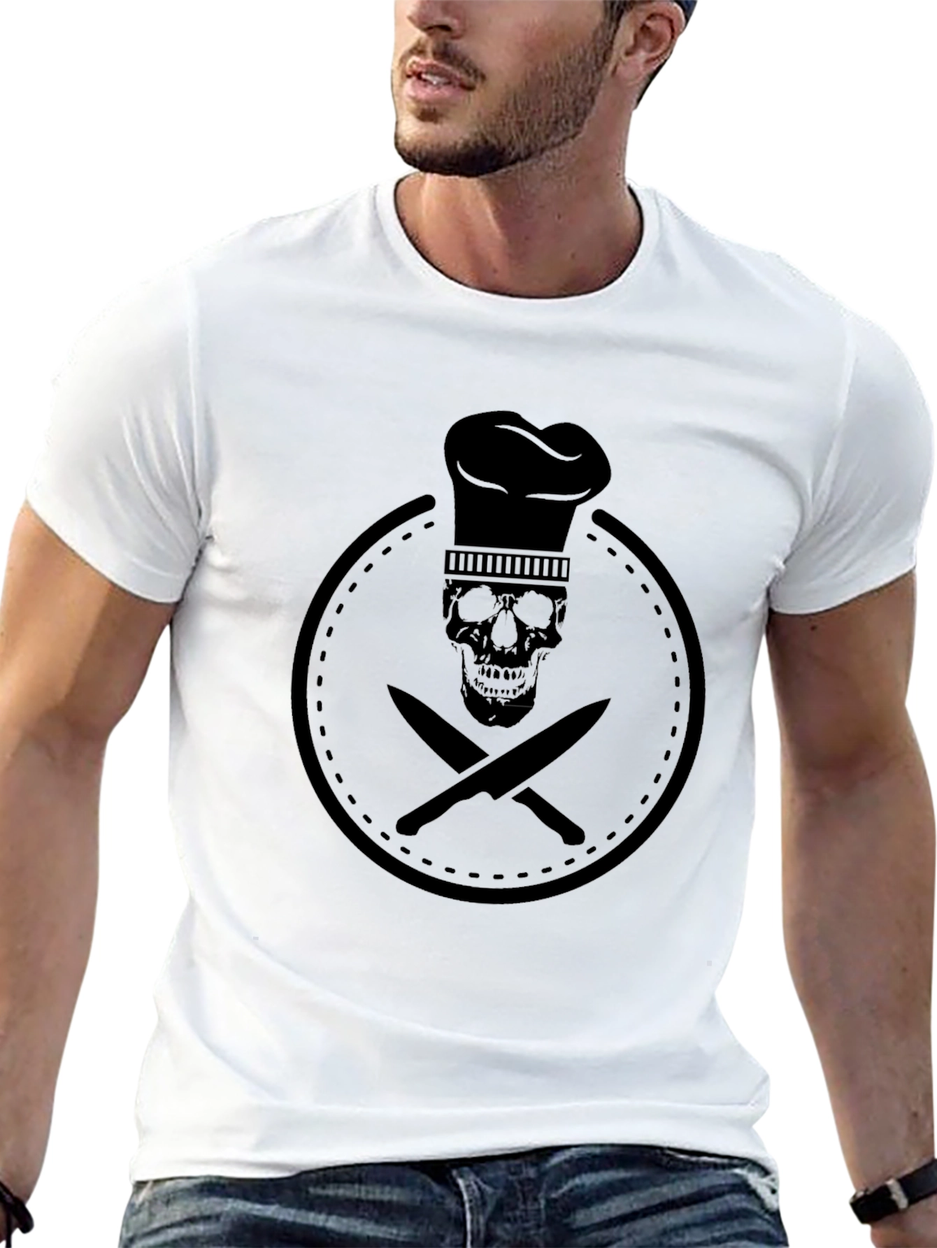 Chef Skull T-Shirt - Culinary Skeleton Graphic Tee