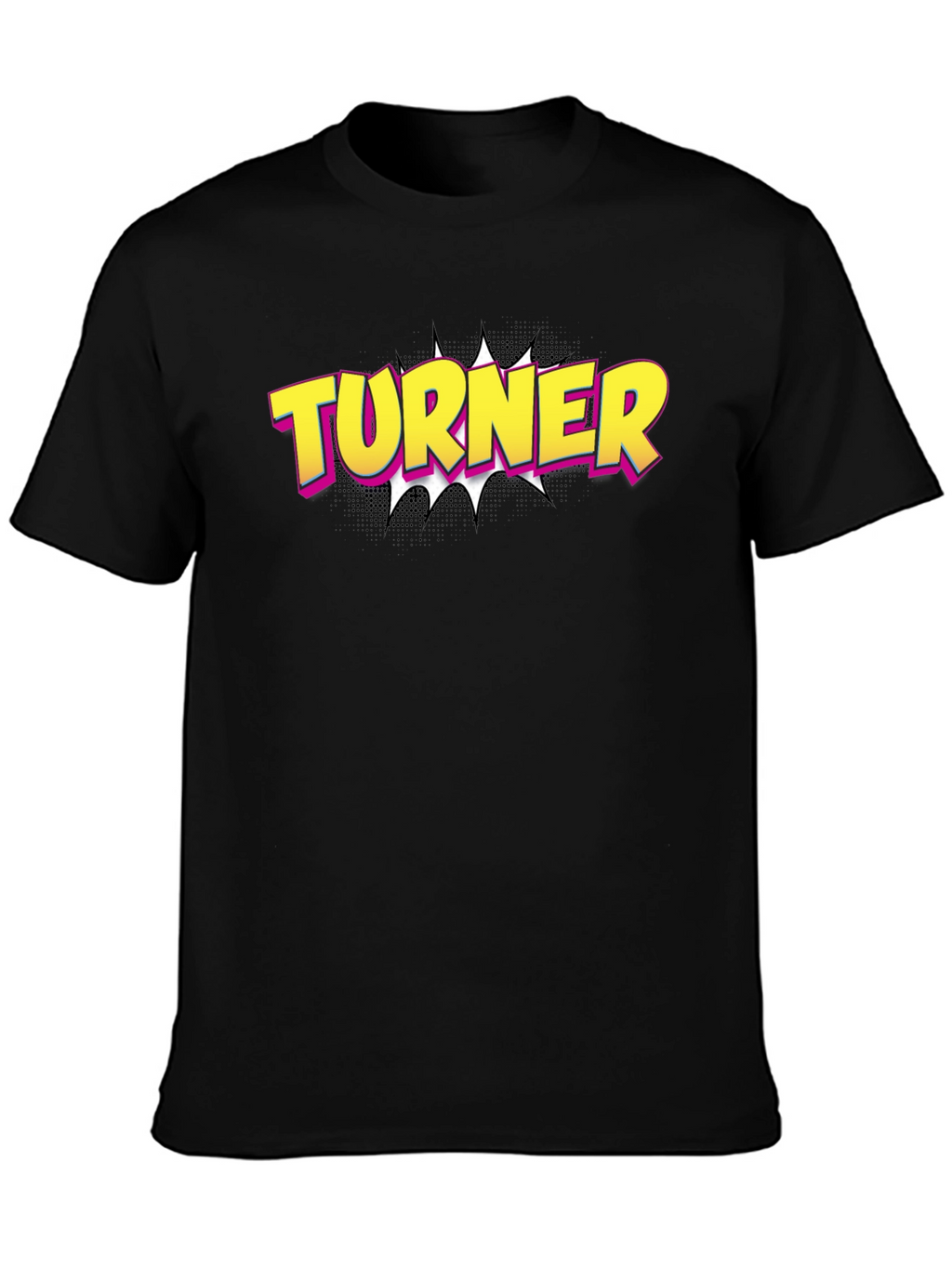 Turner Comic Style Black T-Shirt
