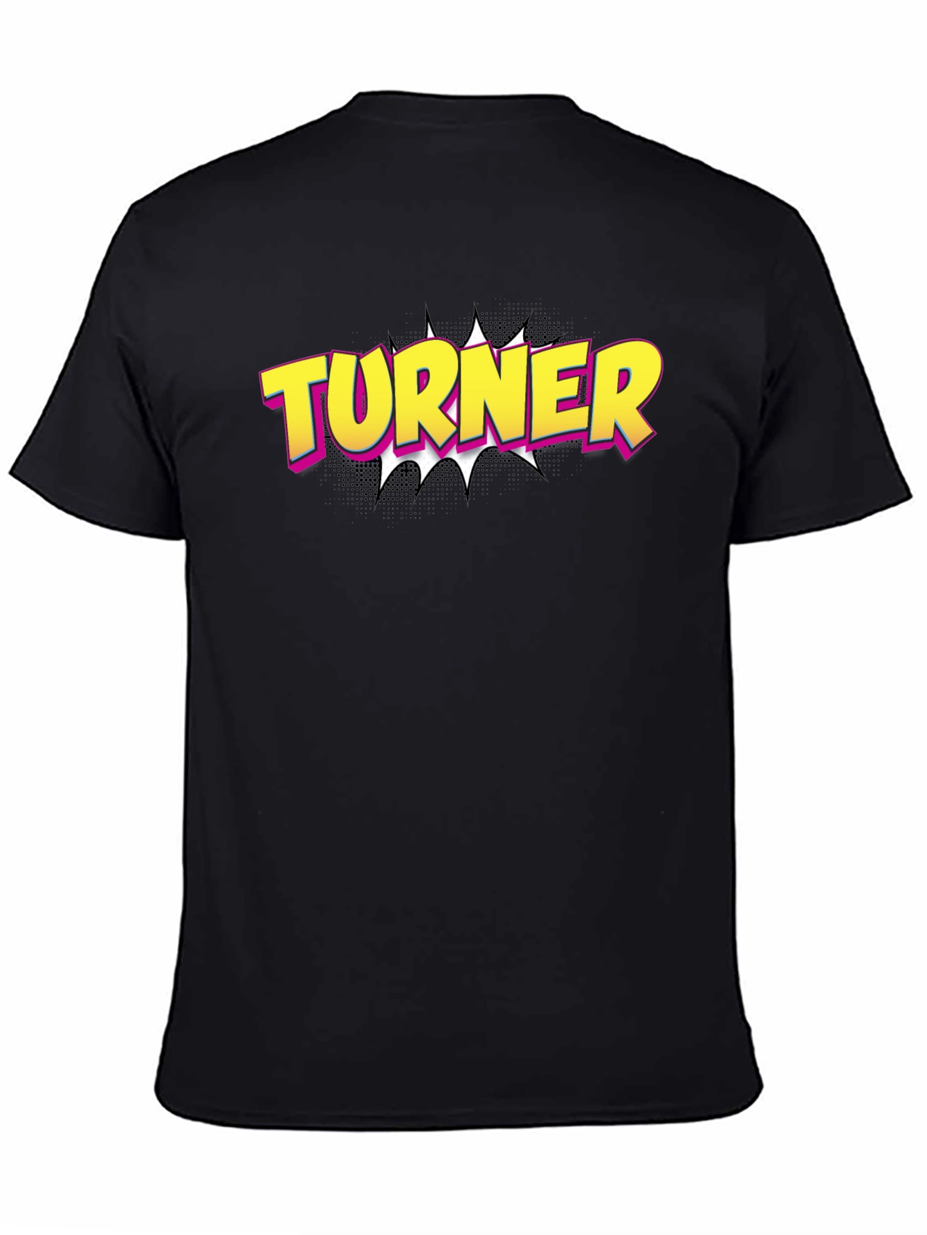 Turner Comic Style Black T-Shirt