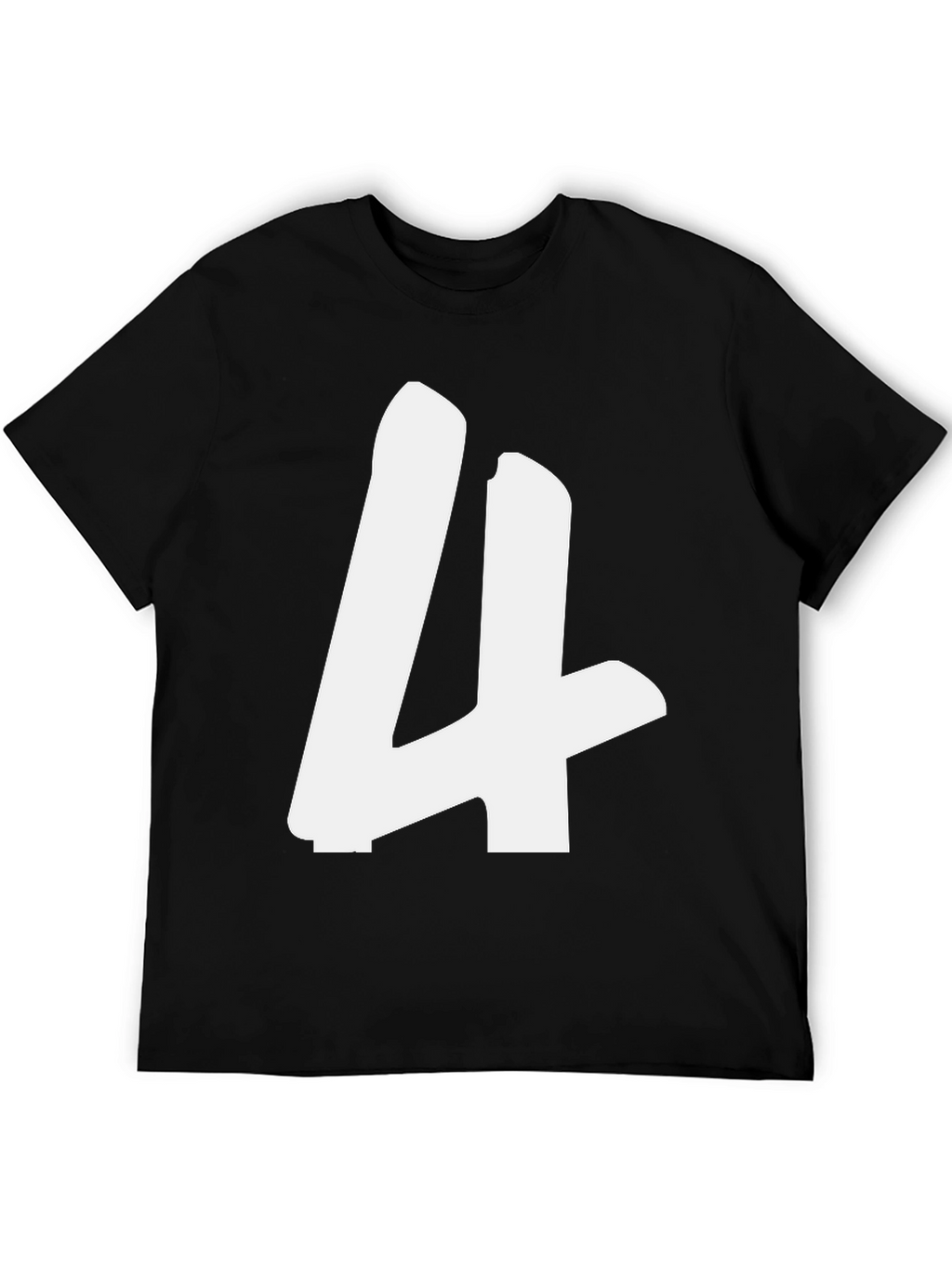 Bold Number 4 Graphic T-Shirt - Casual Style