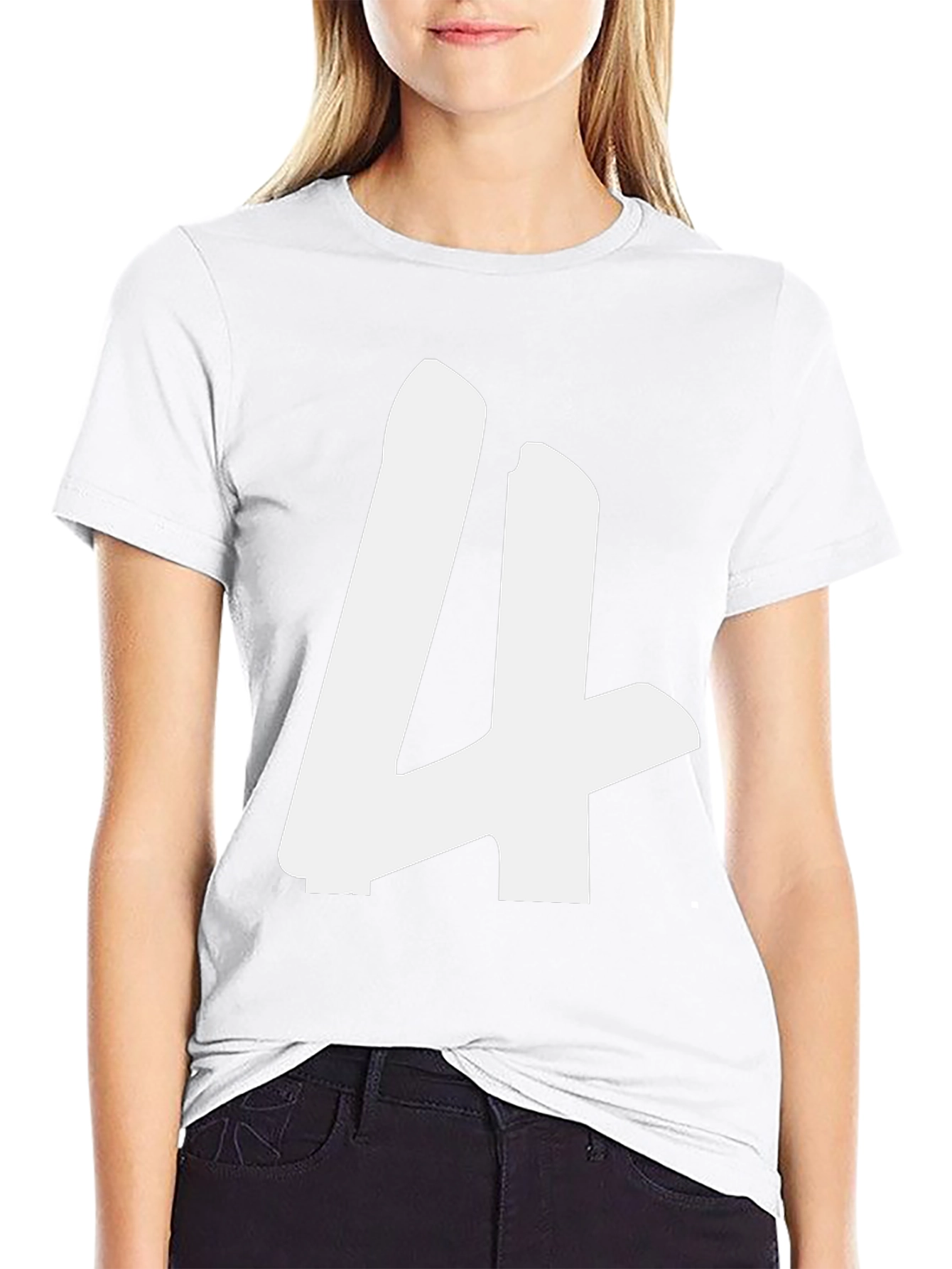 Bold Number 4 Graphic T-Shirt - Casual Style