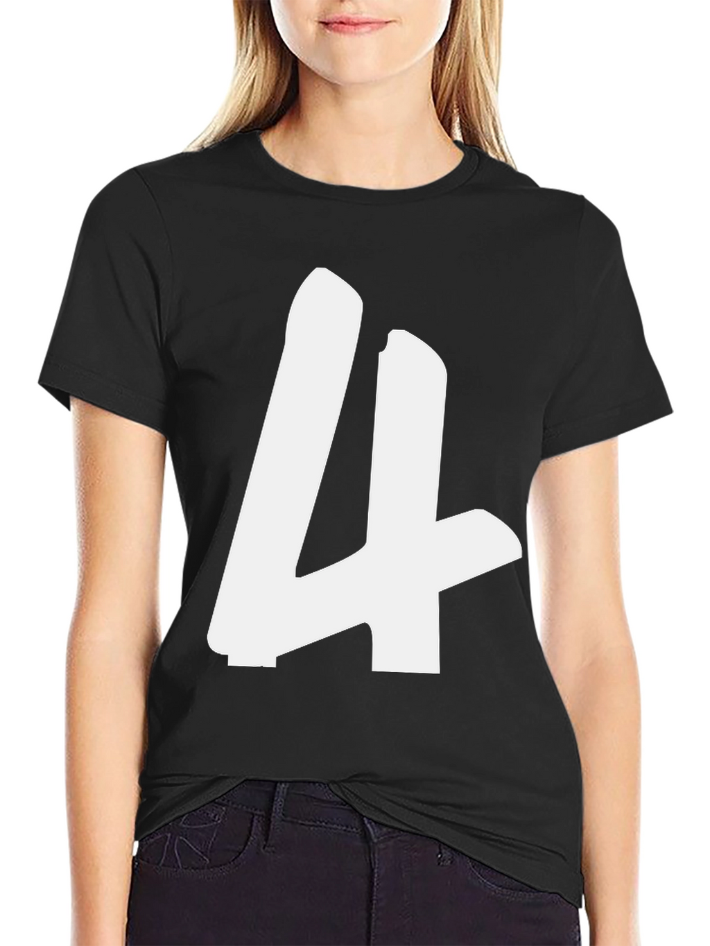 Bold Number 4 Graphic T-Shirt - Casual Style