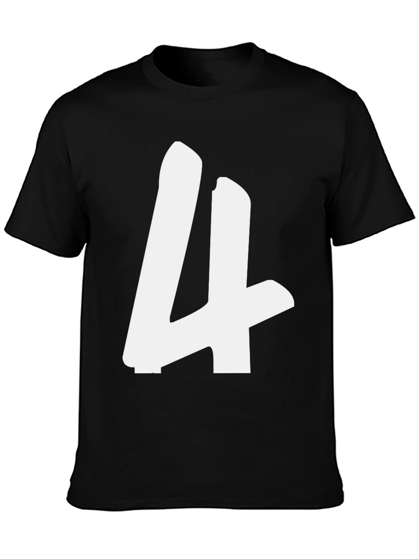 Bold Number 4 Graphic T-Shirt - Casual Style