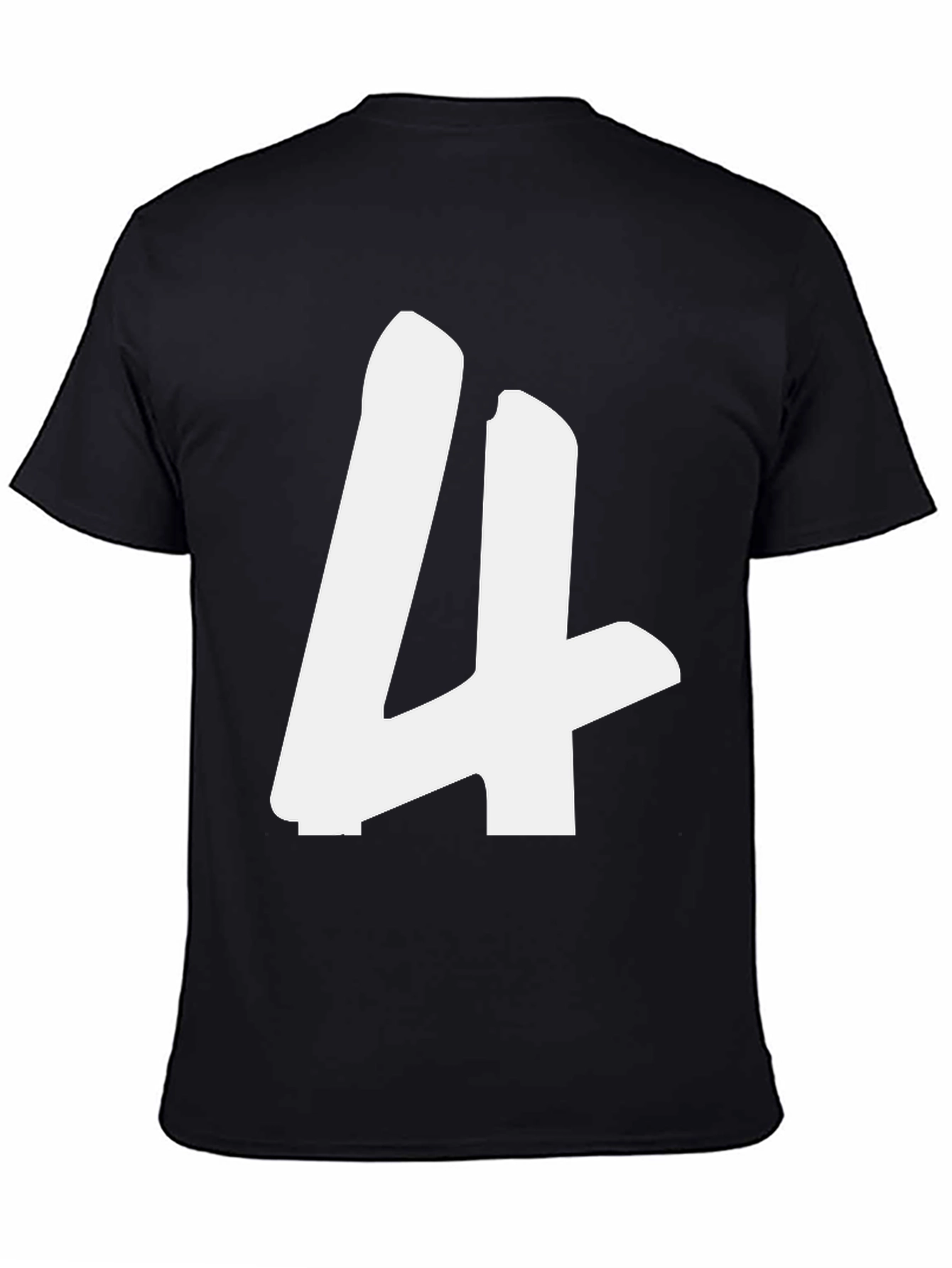 Bold Number 4 Graphic T-Shirt - Casual Style