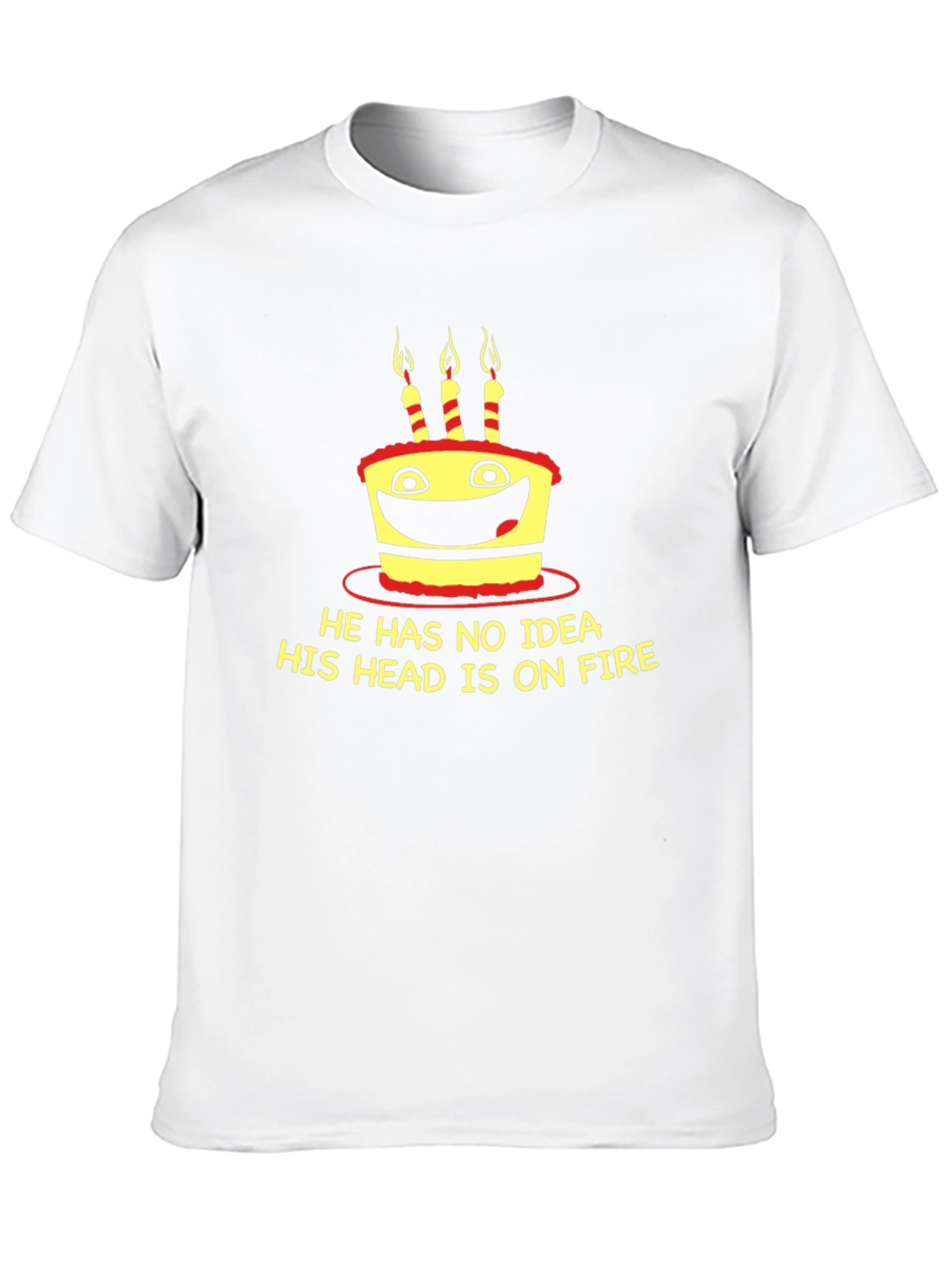 Funny Birthday Cake On Fire T-Shirt