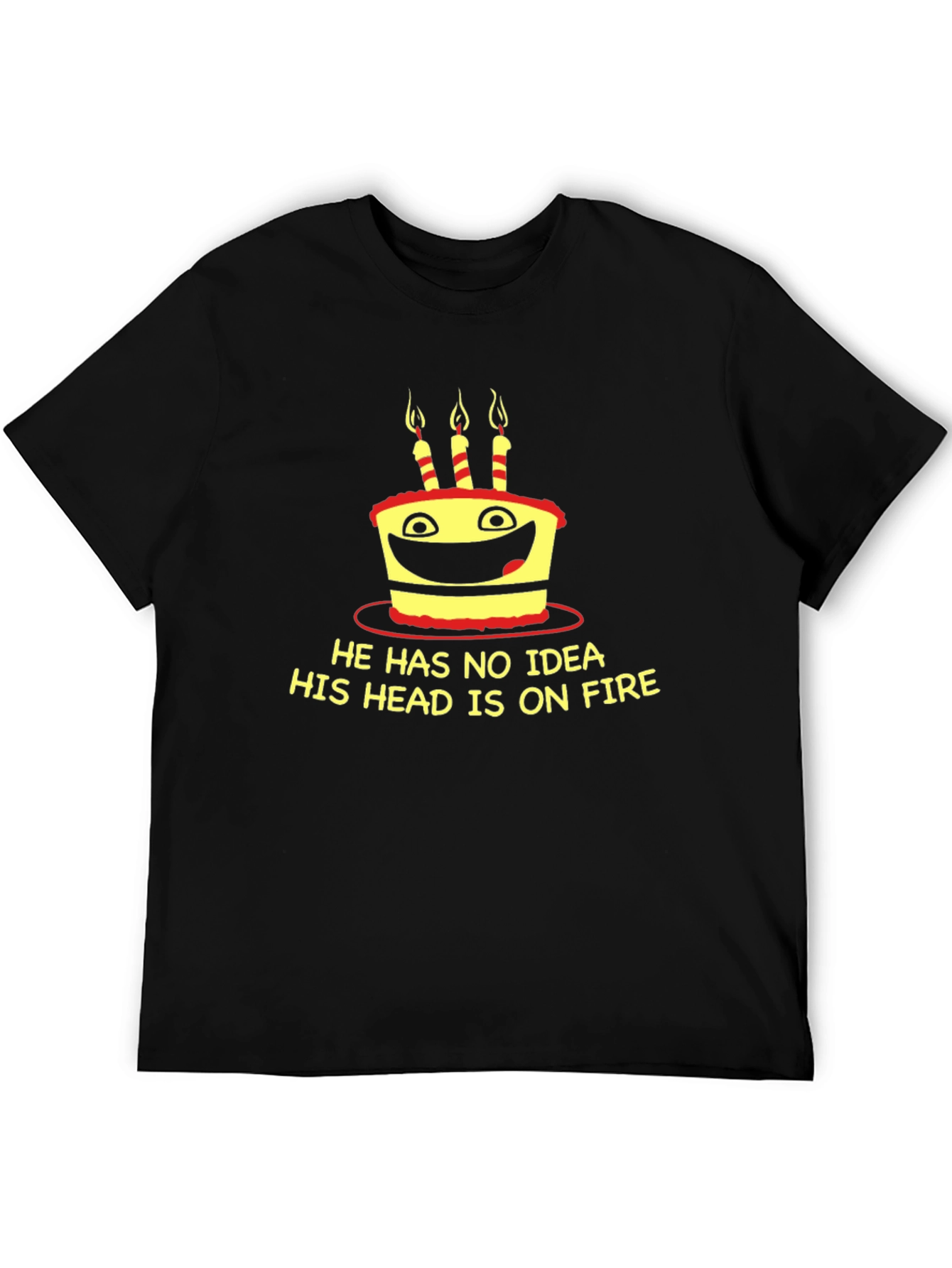 Funny Birthday Cake On Fire T-Shirt
