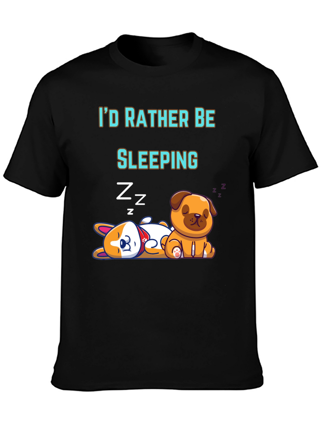 Cute Sleeping Dogs Graphic Tee - Comfy Casual Shirt