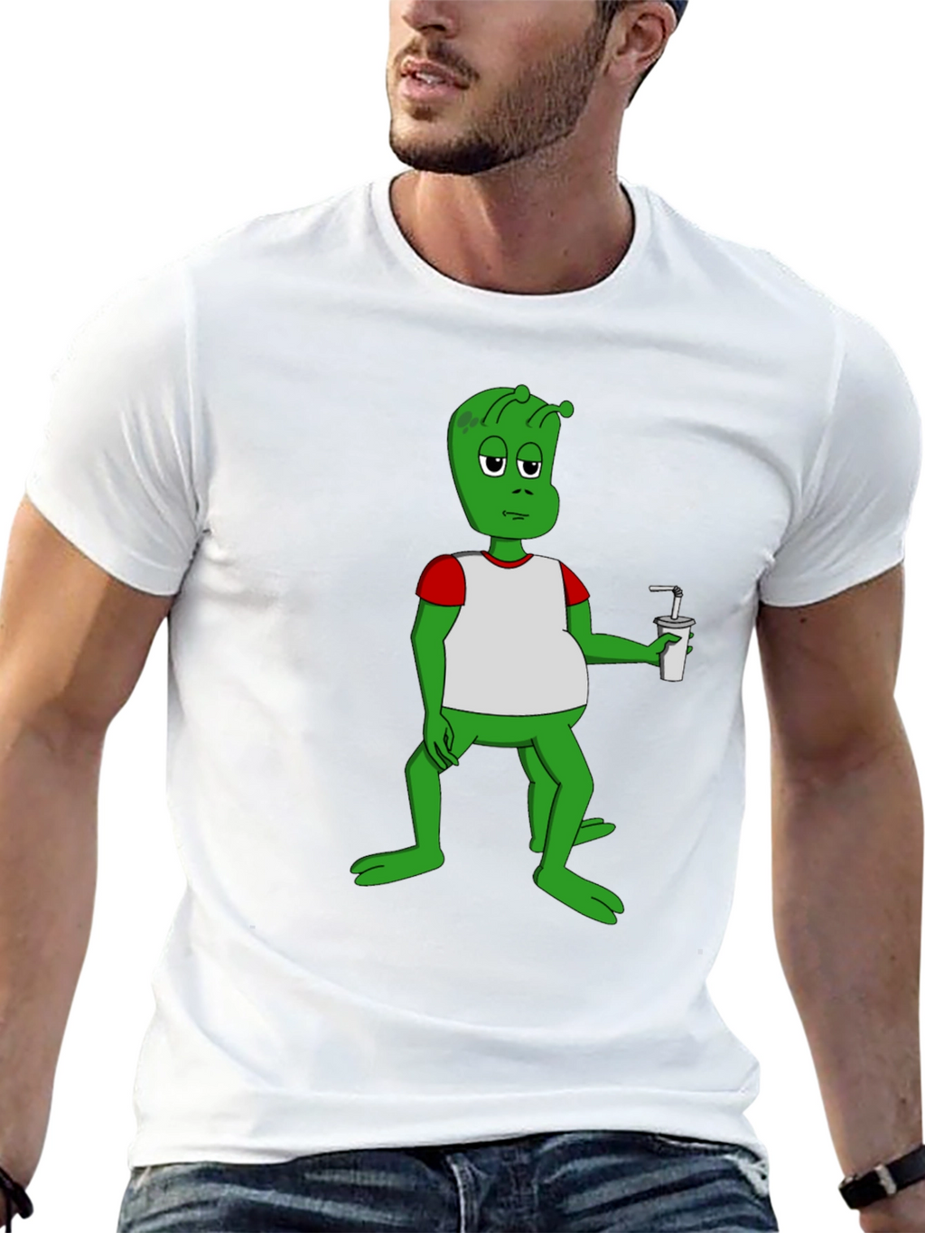 Alien Cartoon Graphic T-Shirt