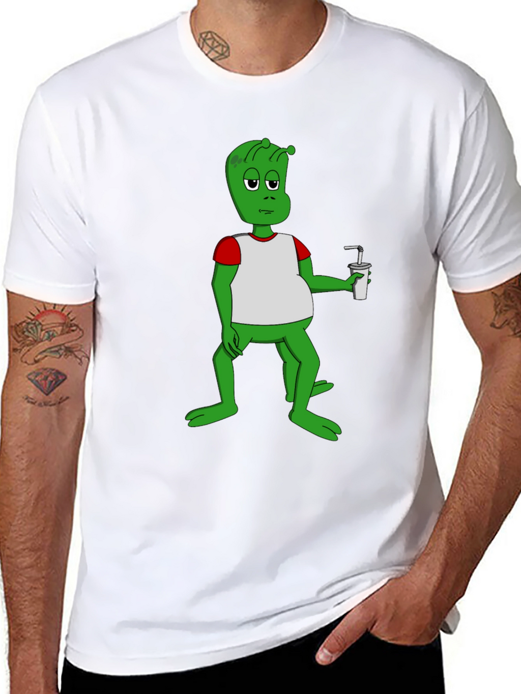 Alien Cartoon Graphic T-Shirt