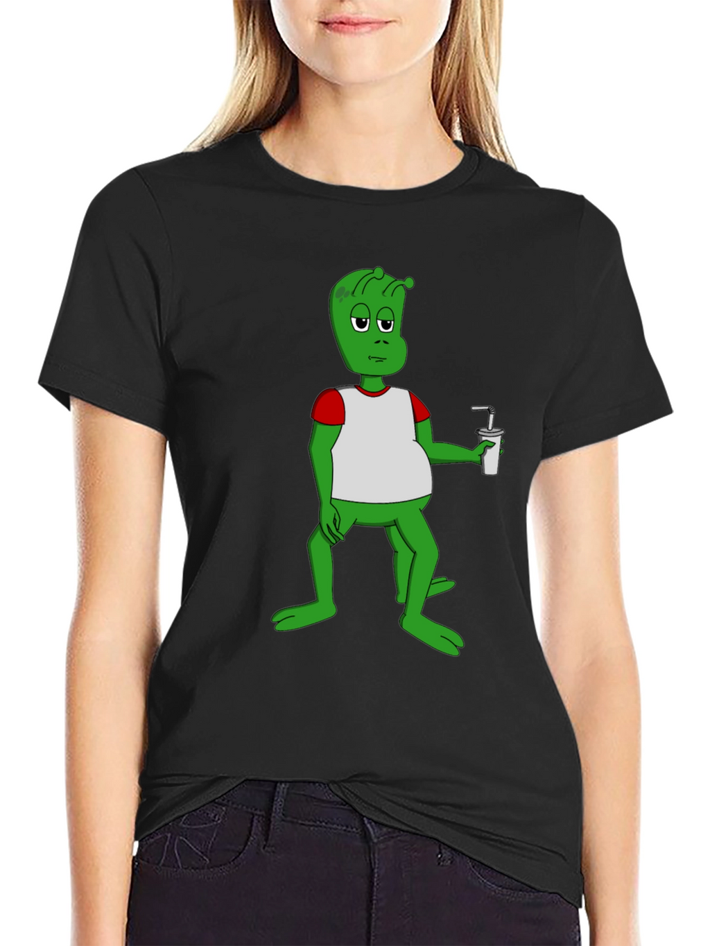 Alien Cartoon Graphic T-Shirt