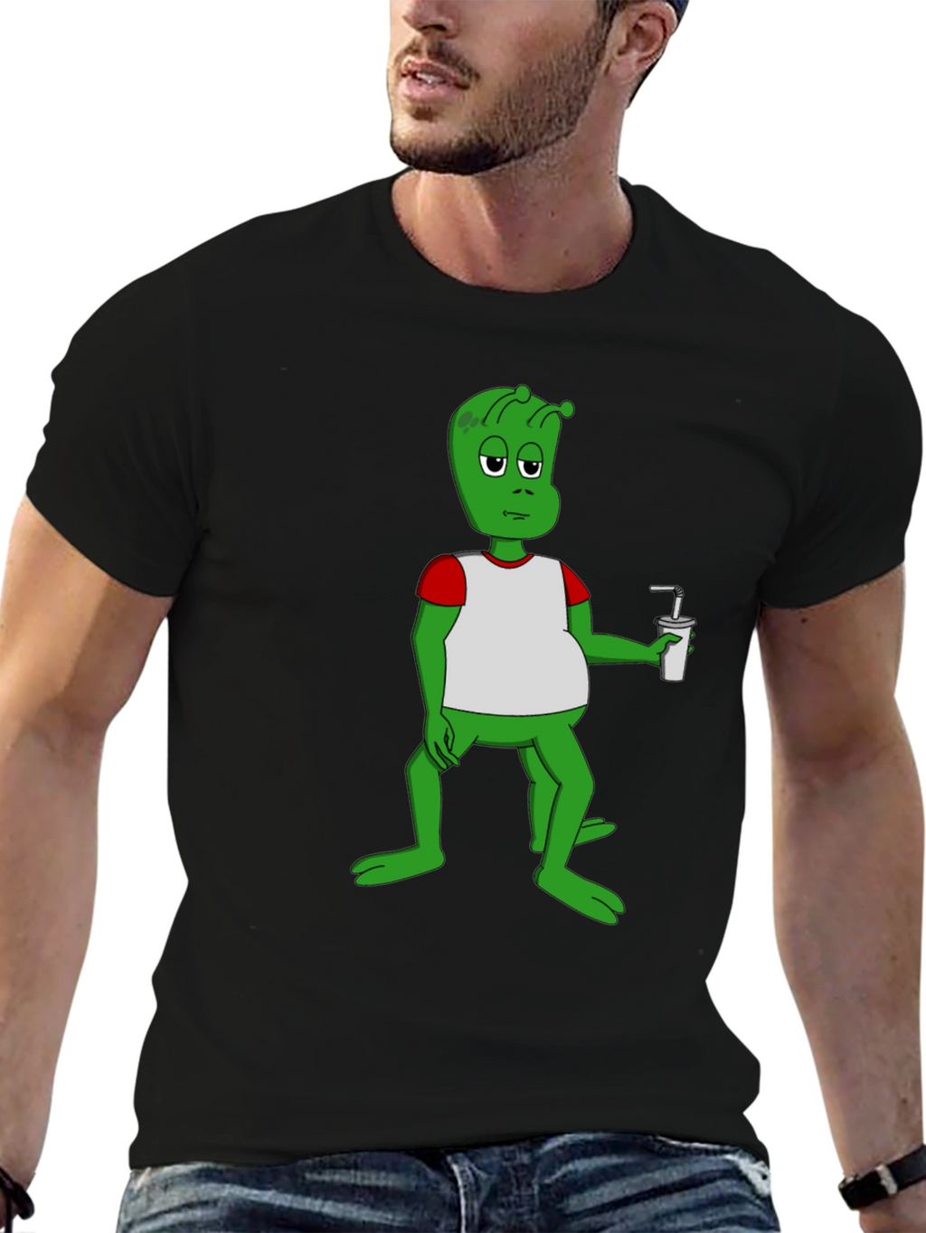 Alien Cartoon Graphic T-Shirt