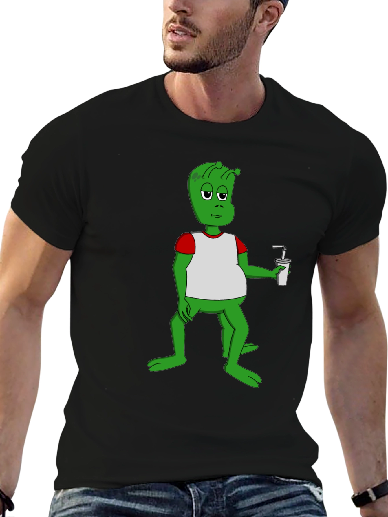 Alien Cartoon Graphic T-Shirt