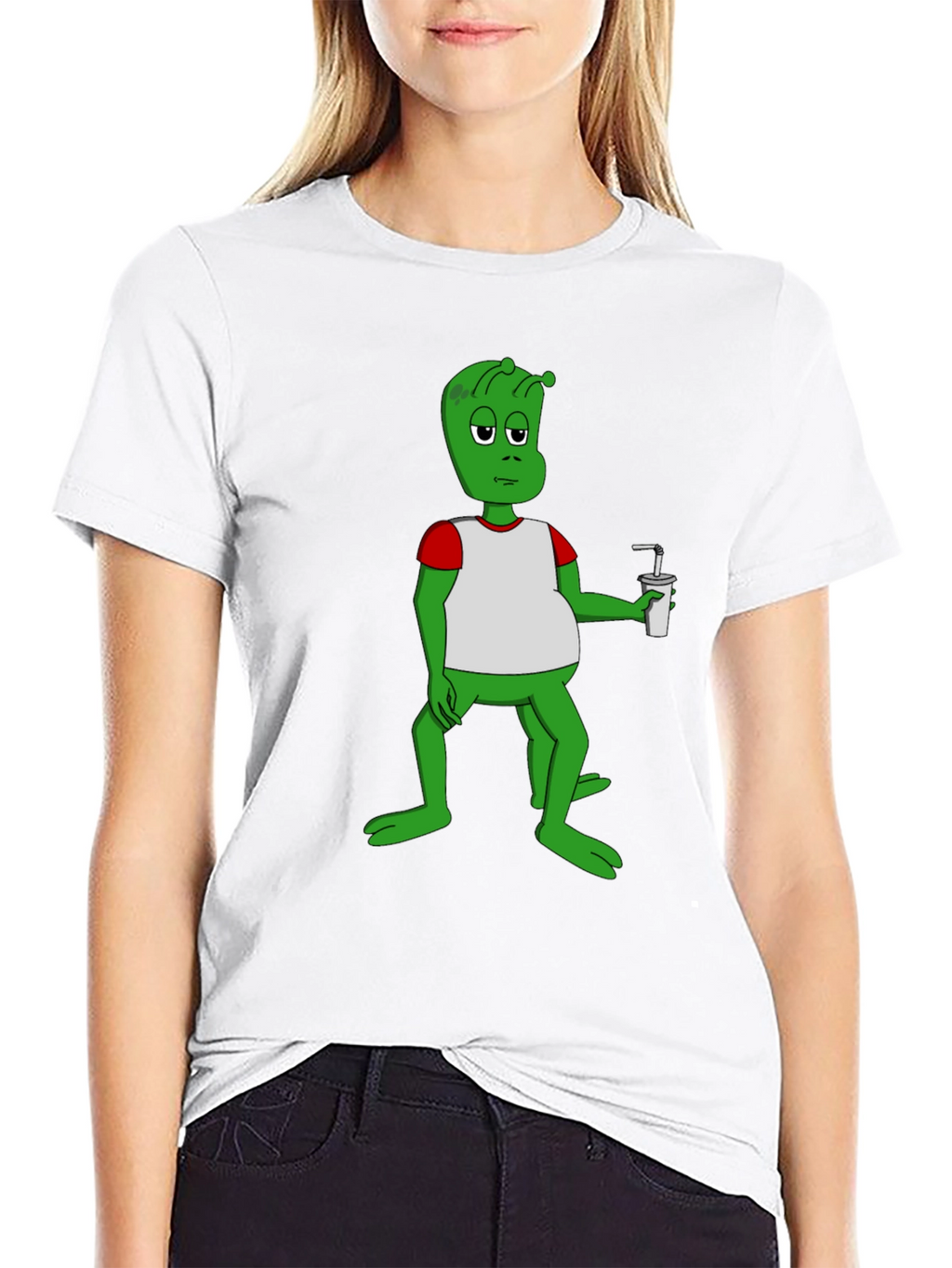 Alien Cartoon Graphic T-Shirt