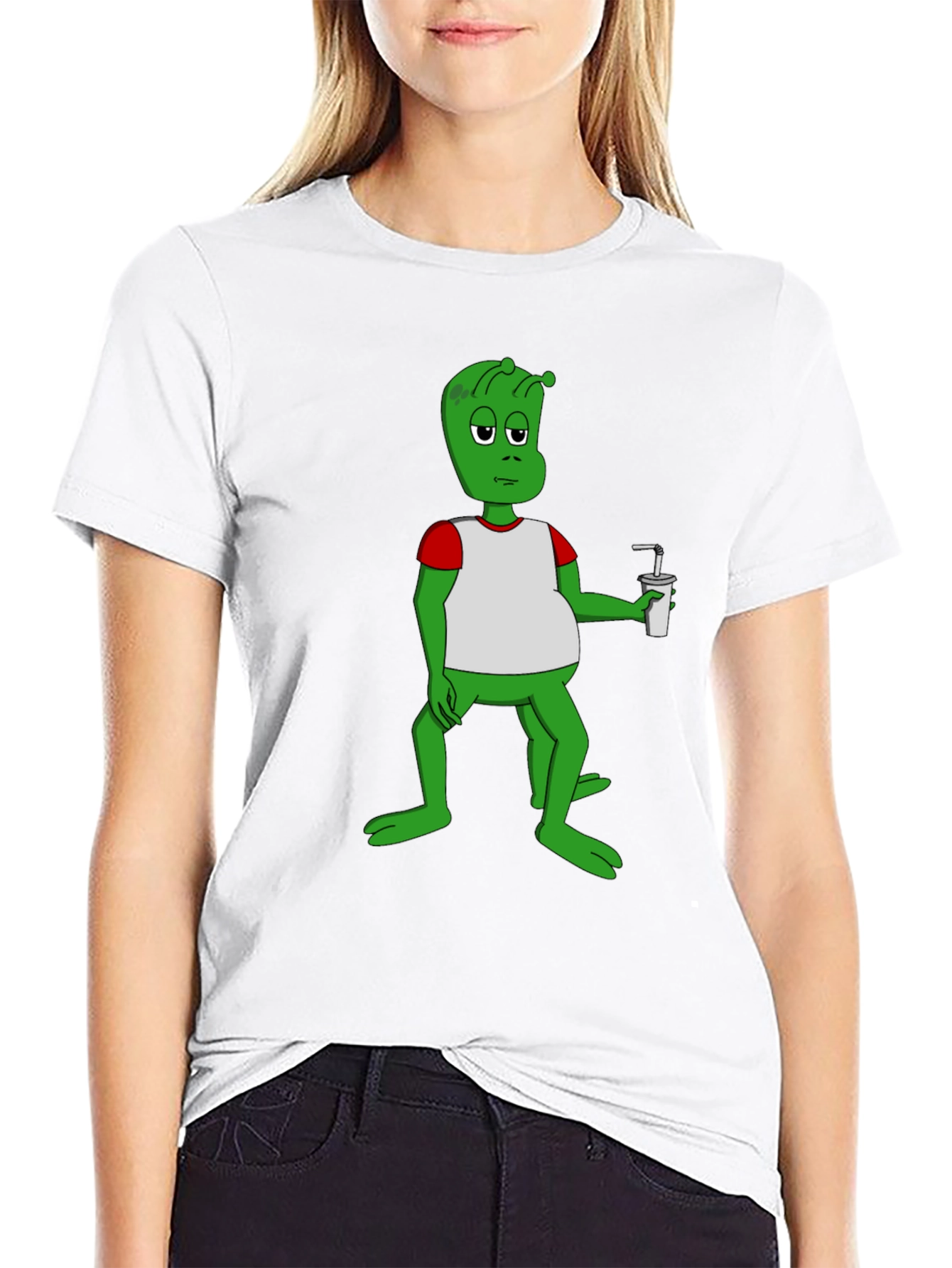 Alien Cartoon Graphic T-Shirt