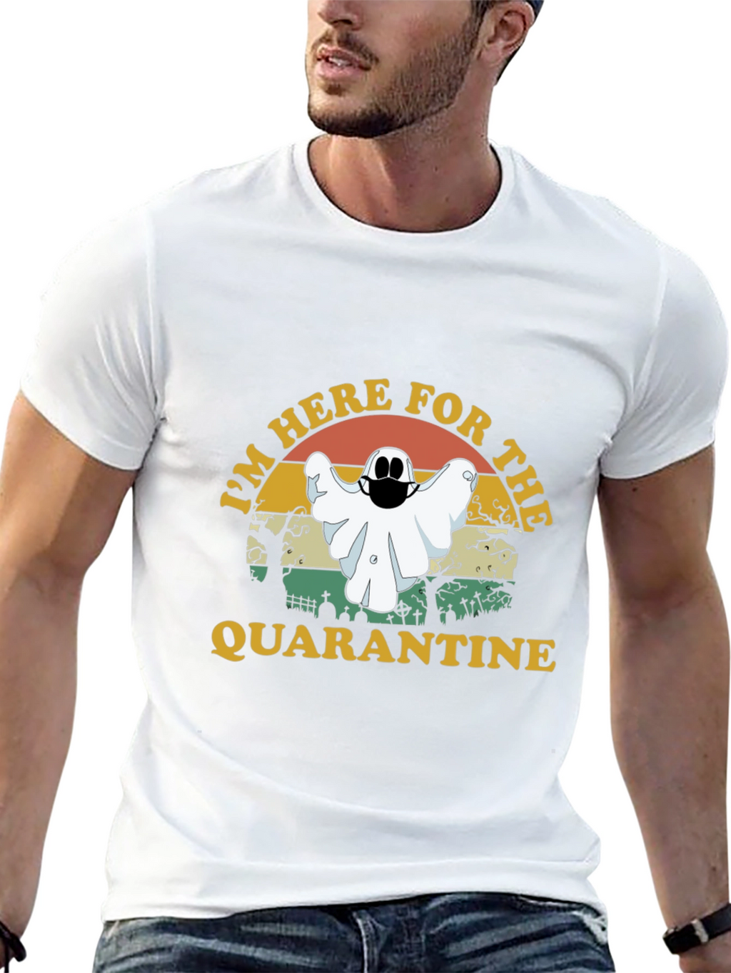 Im Here For The Quarantine Ghost T-Shirt