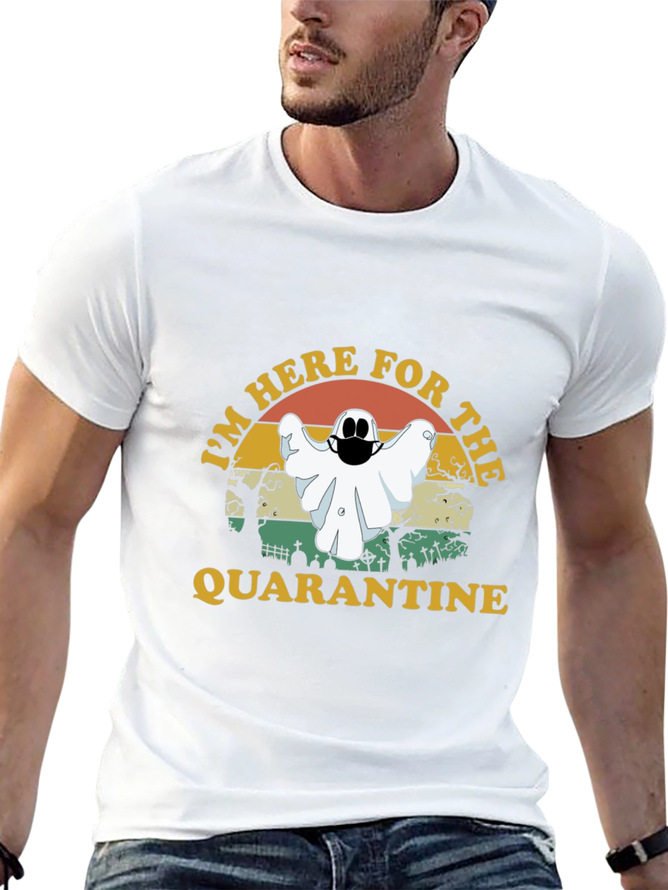 Im Here For The Quarantine Ghost T-Shirt