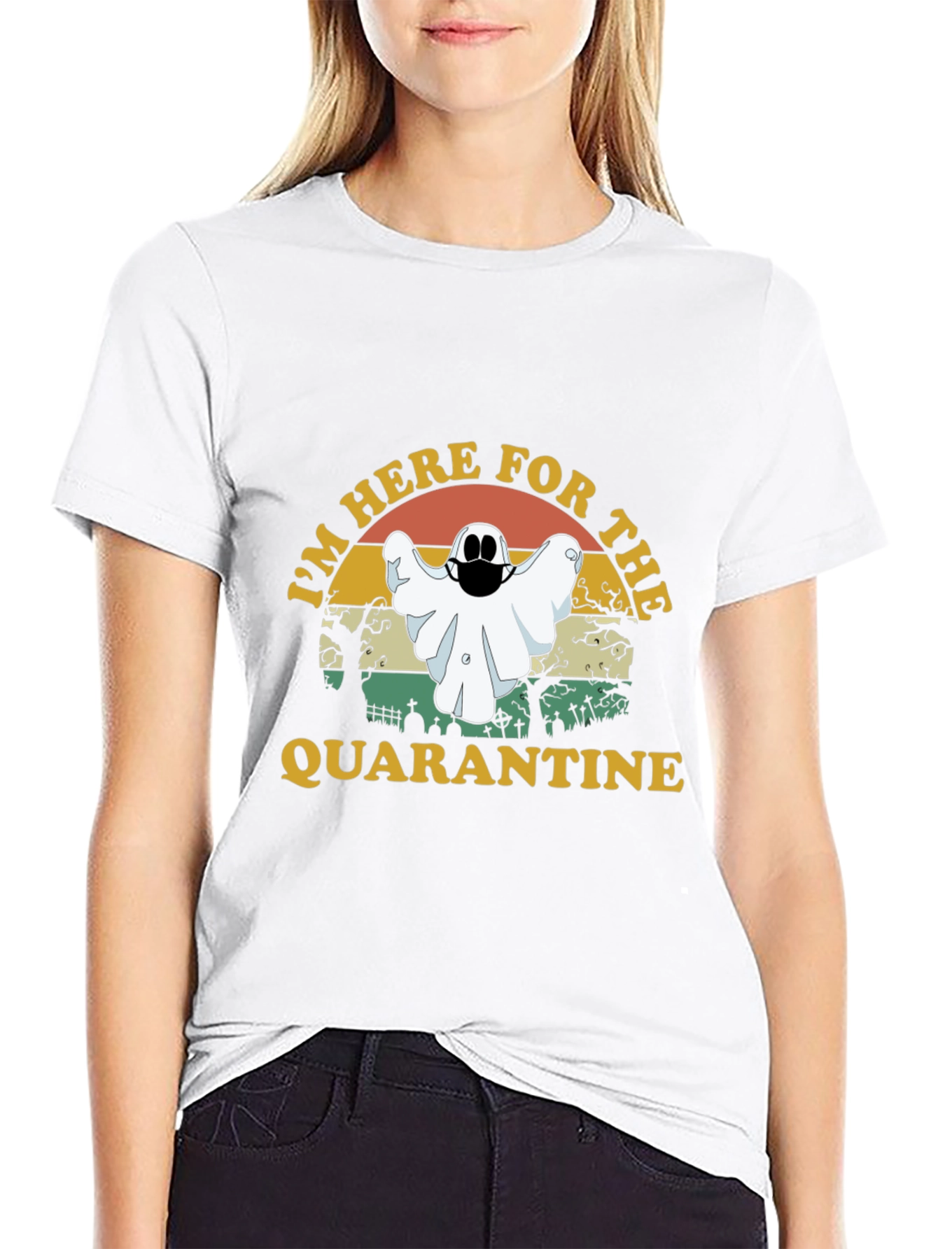 Im Here For The Quarantine Ghost T-Shirt