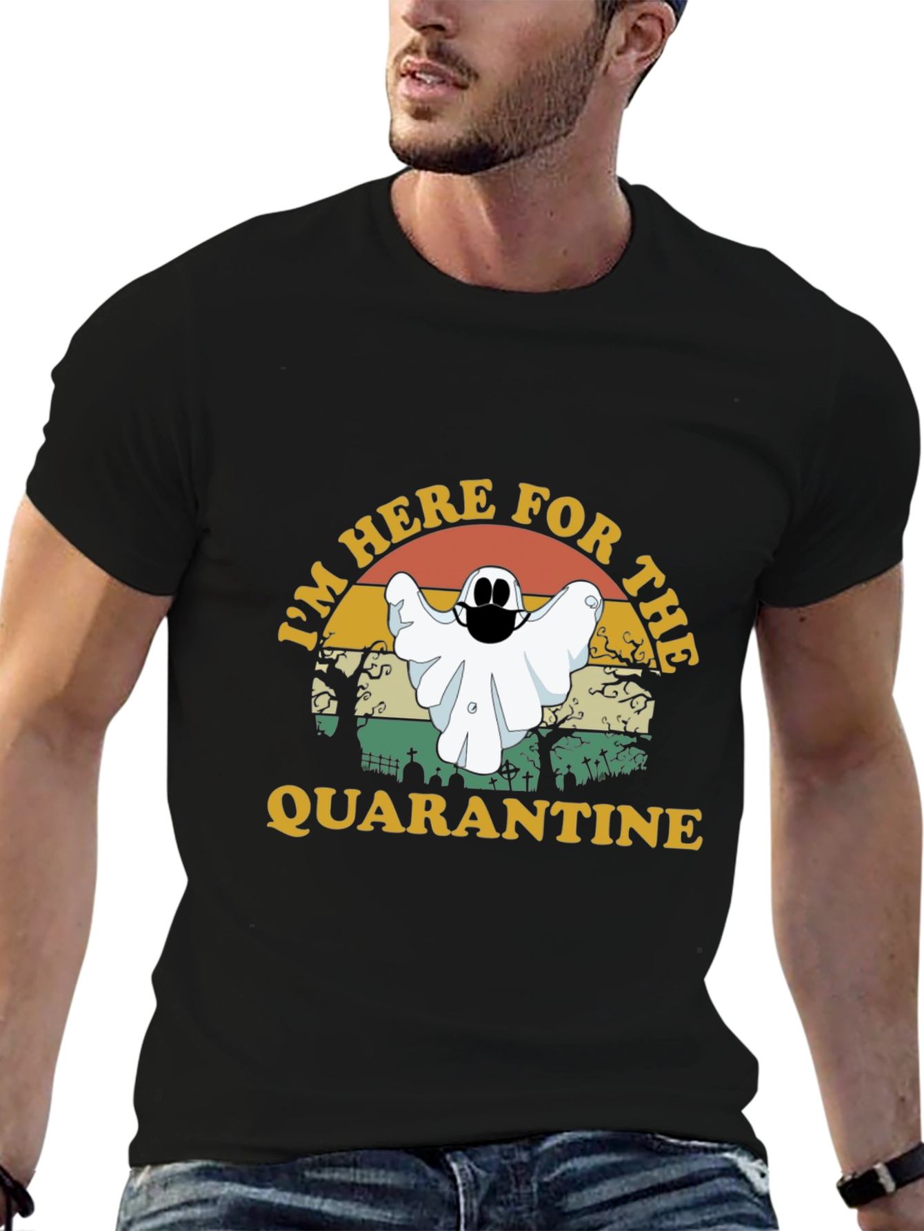 Im Here For The Quarantine Ghost T-Shirt