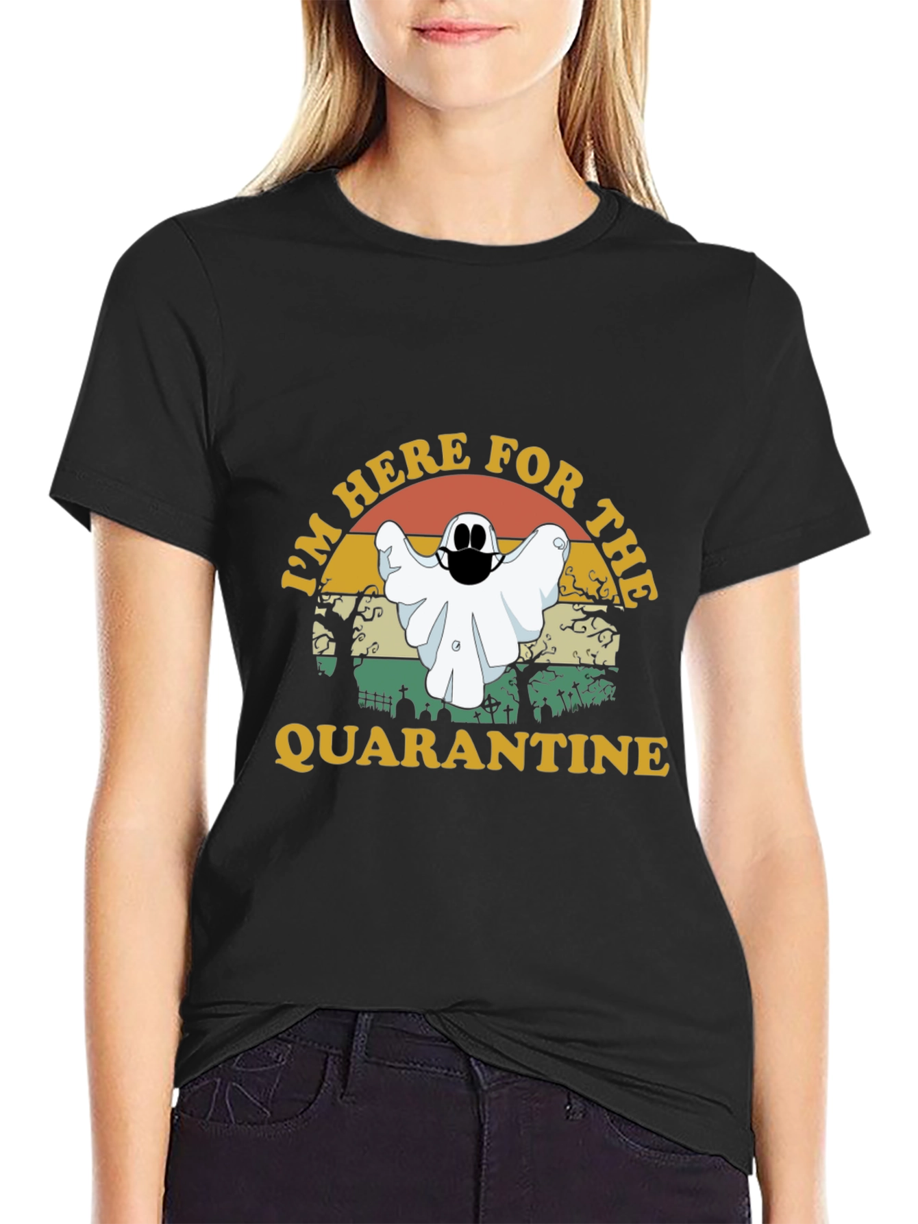 Im Here For The Quarantine Ghost T-Shirt