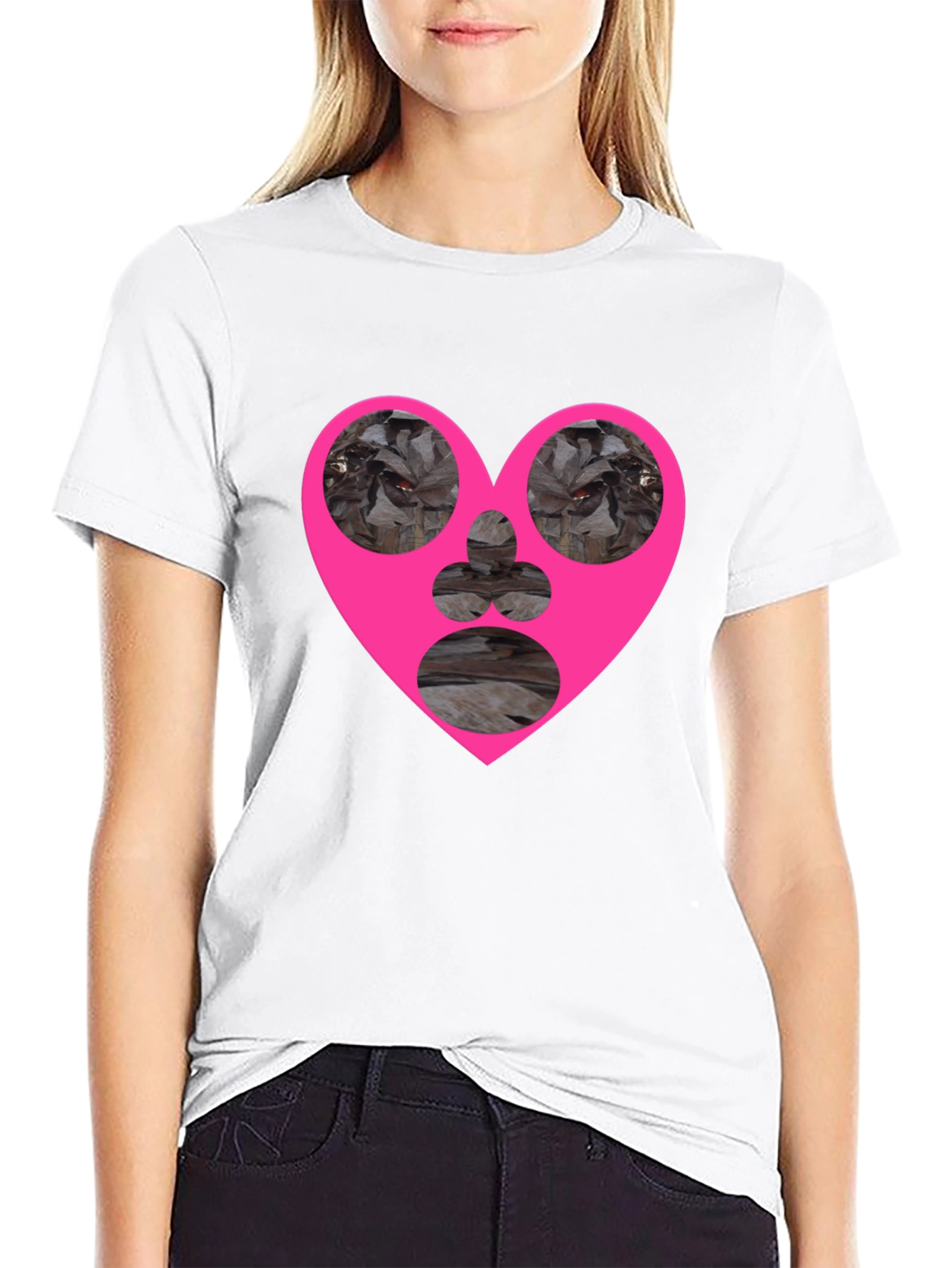 Heart Graphic Black T-Shirt