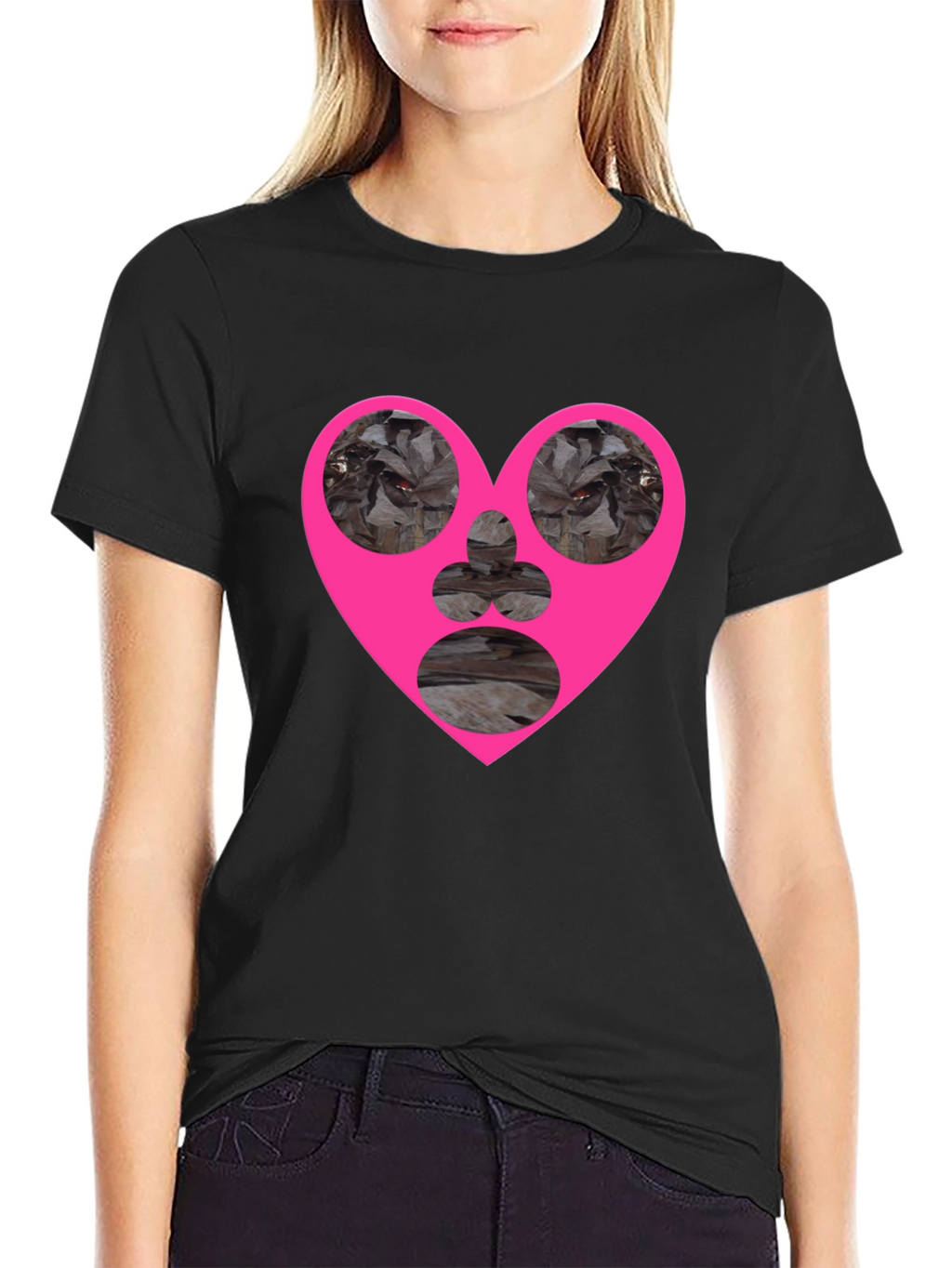 Heart Graphic Black T-Shirt