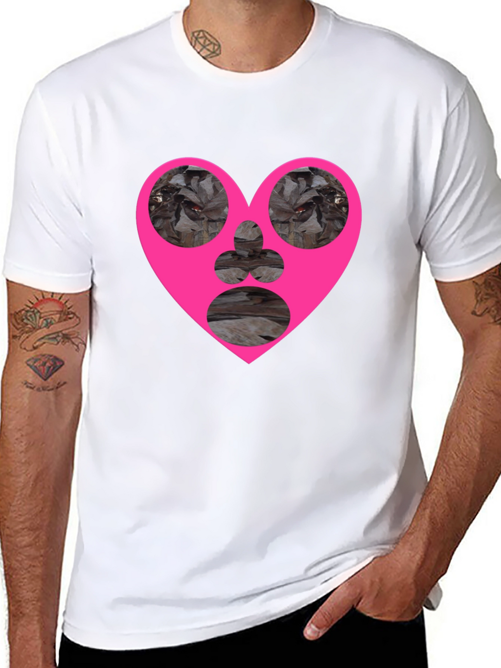Heart Graphic Black T-Shirt