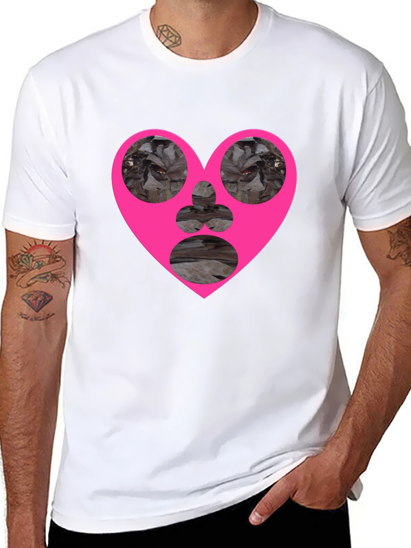 Heart Graphic Black T-Shirt