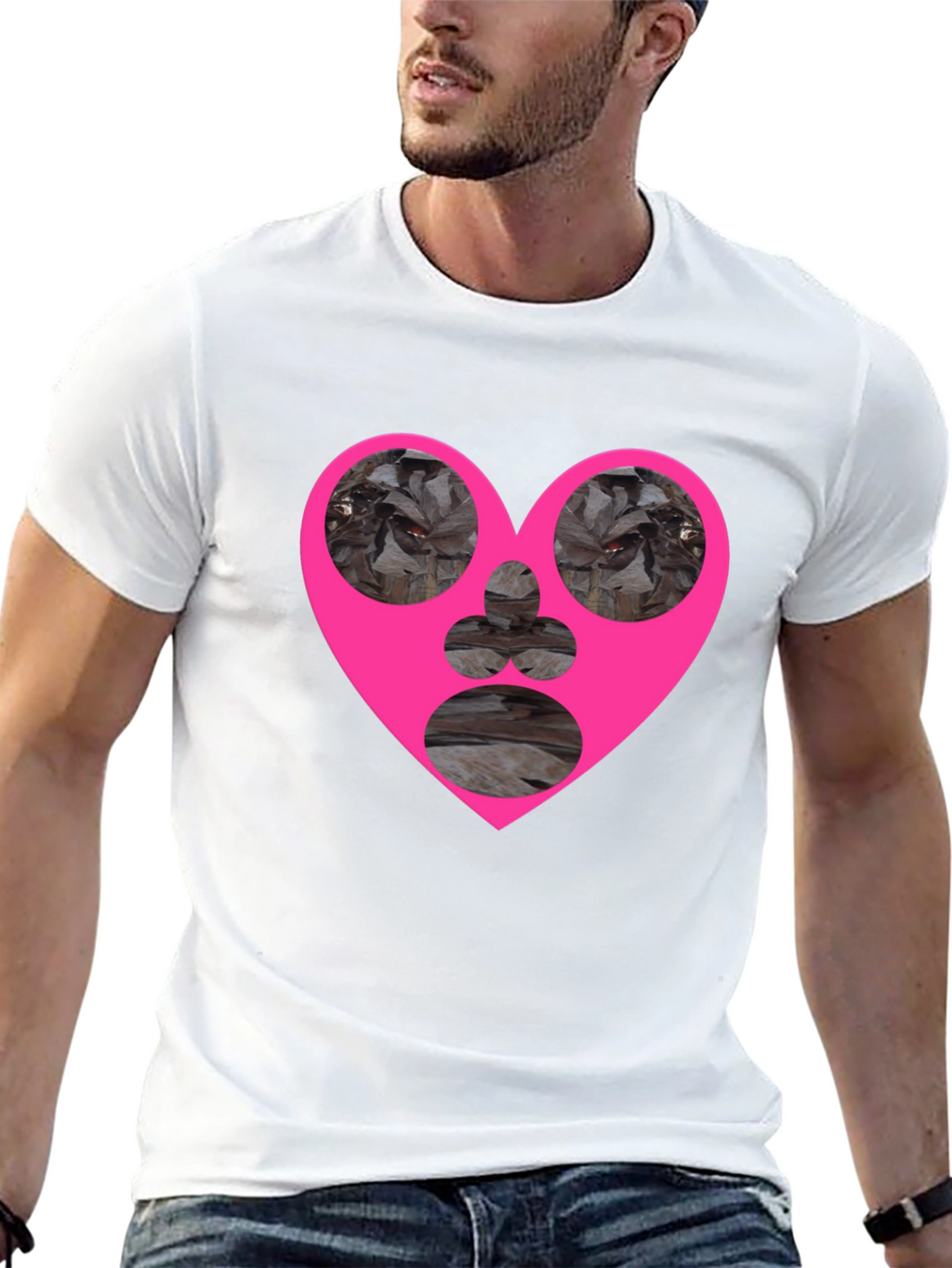 Heart Graphic Black T-Shirt