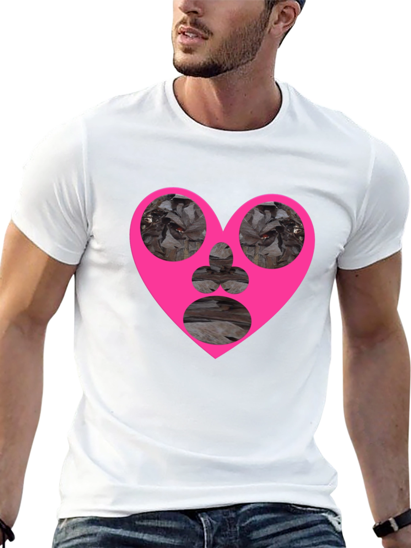 Heart Graphic Black T-Shirt