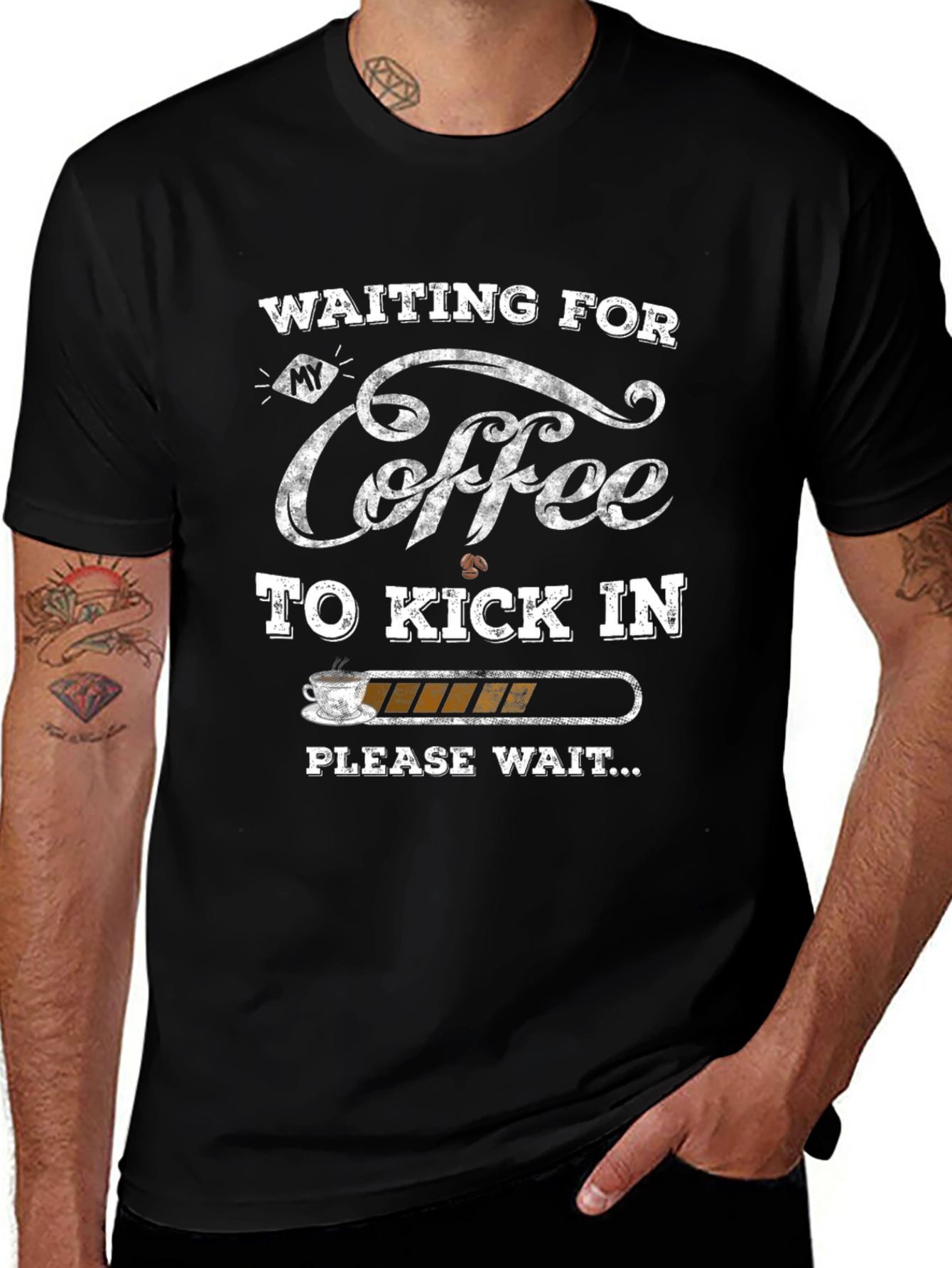 Waiting for Coffee T-Shirt - Funny Caffeine Tee