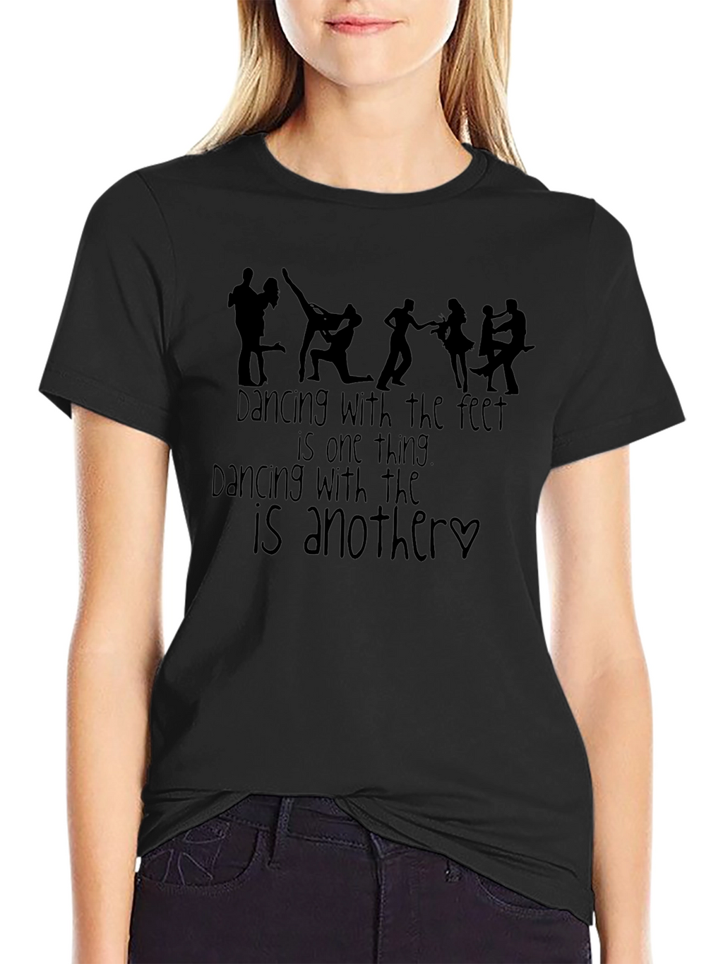 Dancing Feet Graphic Tee - Black