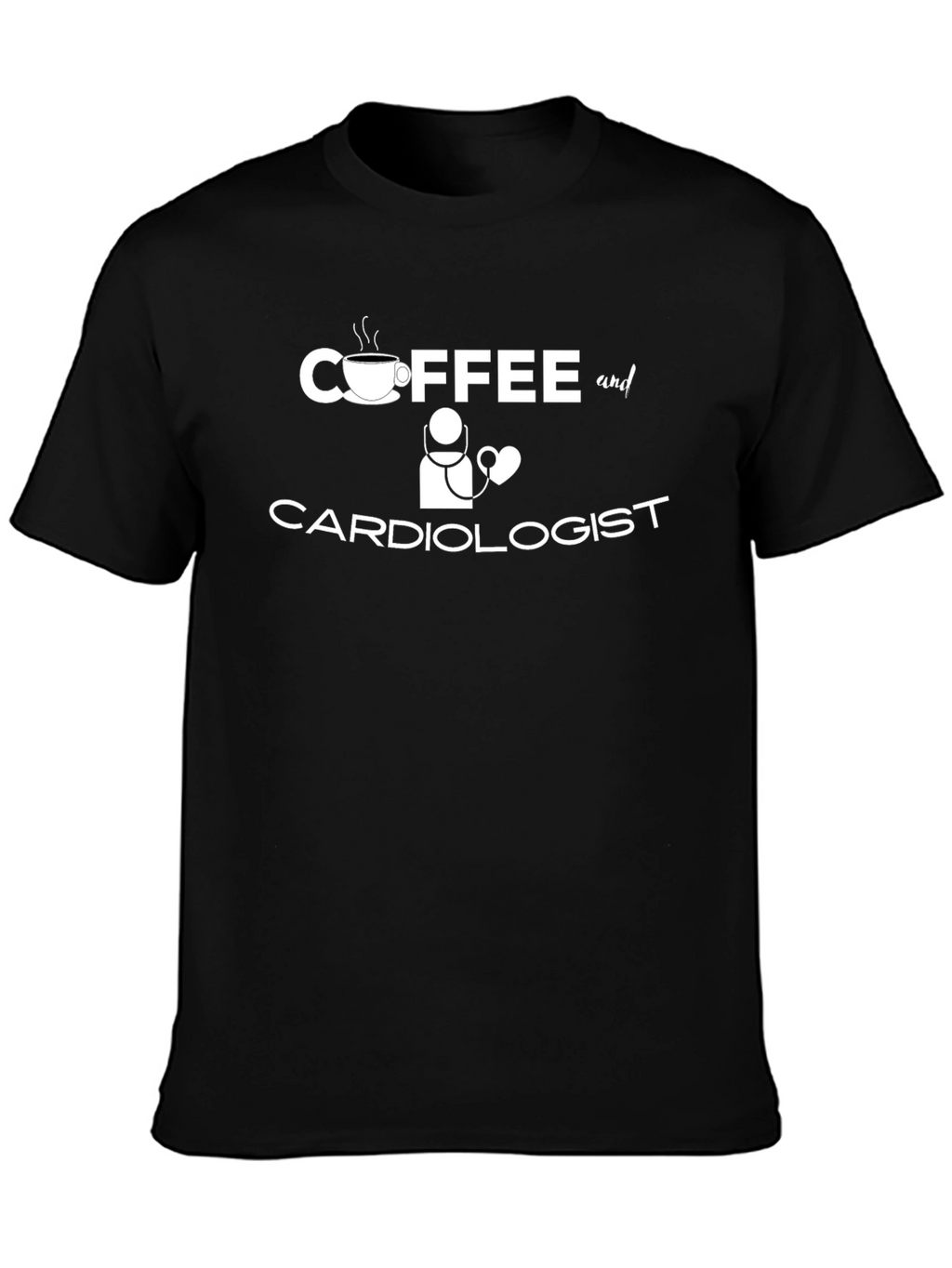 Coffee and Cardiologist Graphic T-Shirt - Medical Humor