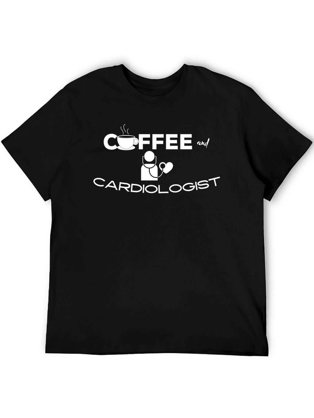Coffee and Cardiologist Graphic T-Shirt - Medical Humor