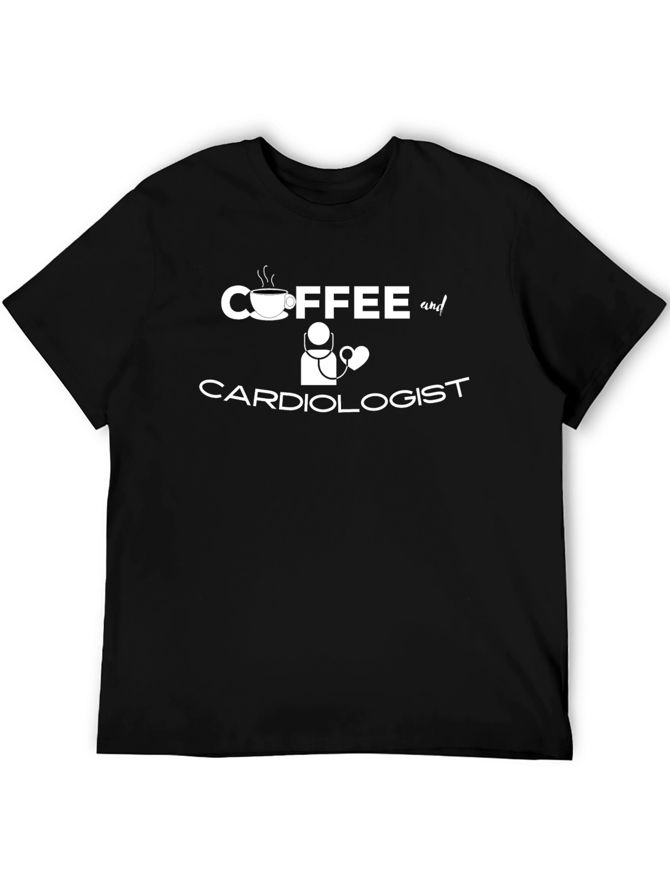 Coffee and Cardiologist Graphic T-Shirt - Medical Humor