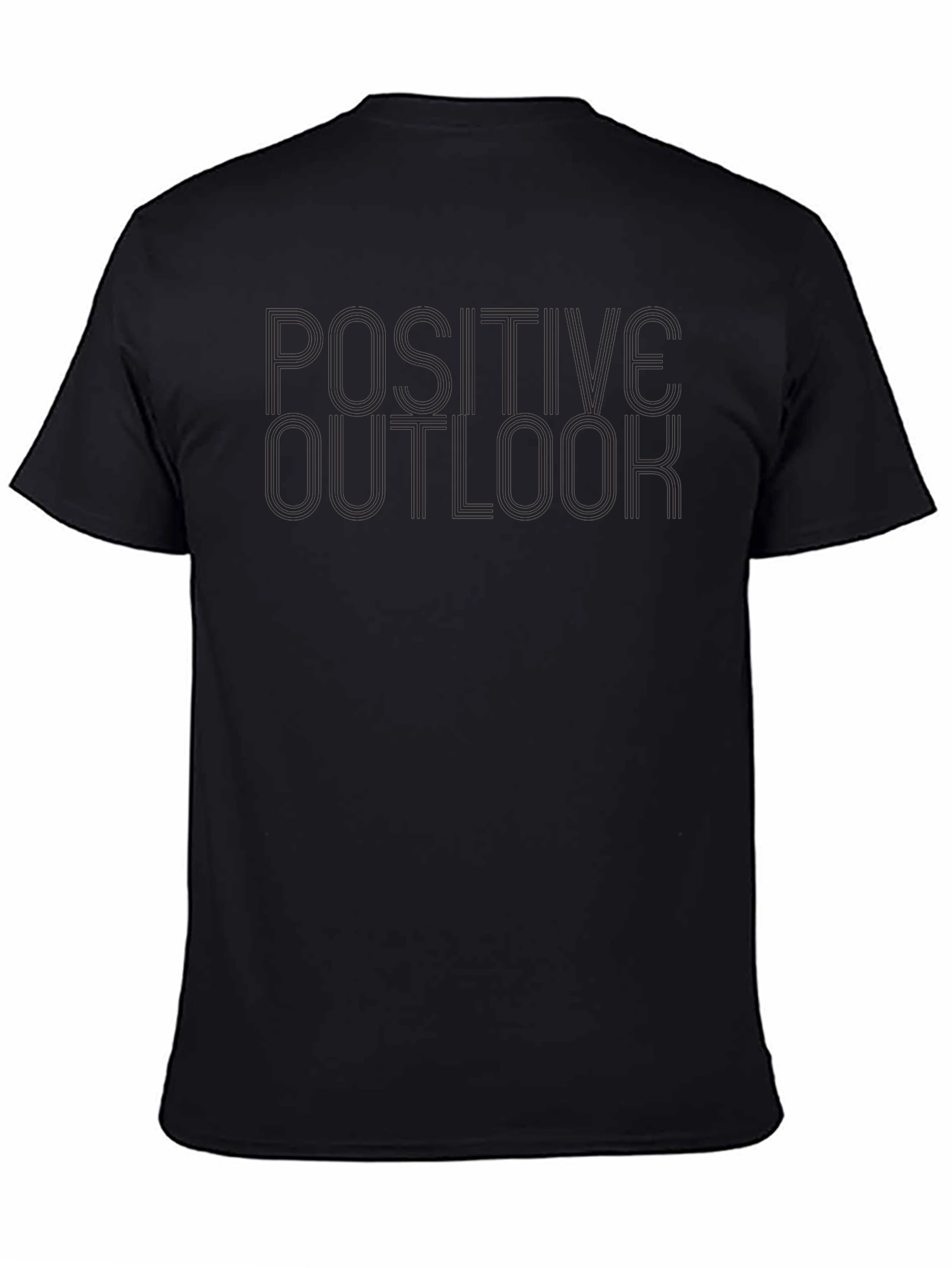 Positive Outlook Black Crew Neck T-Shirt