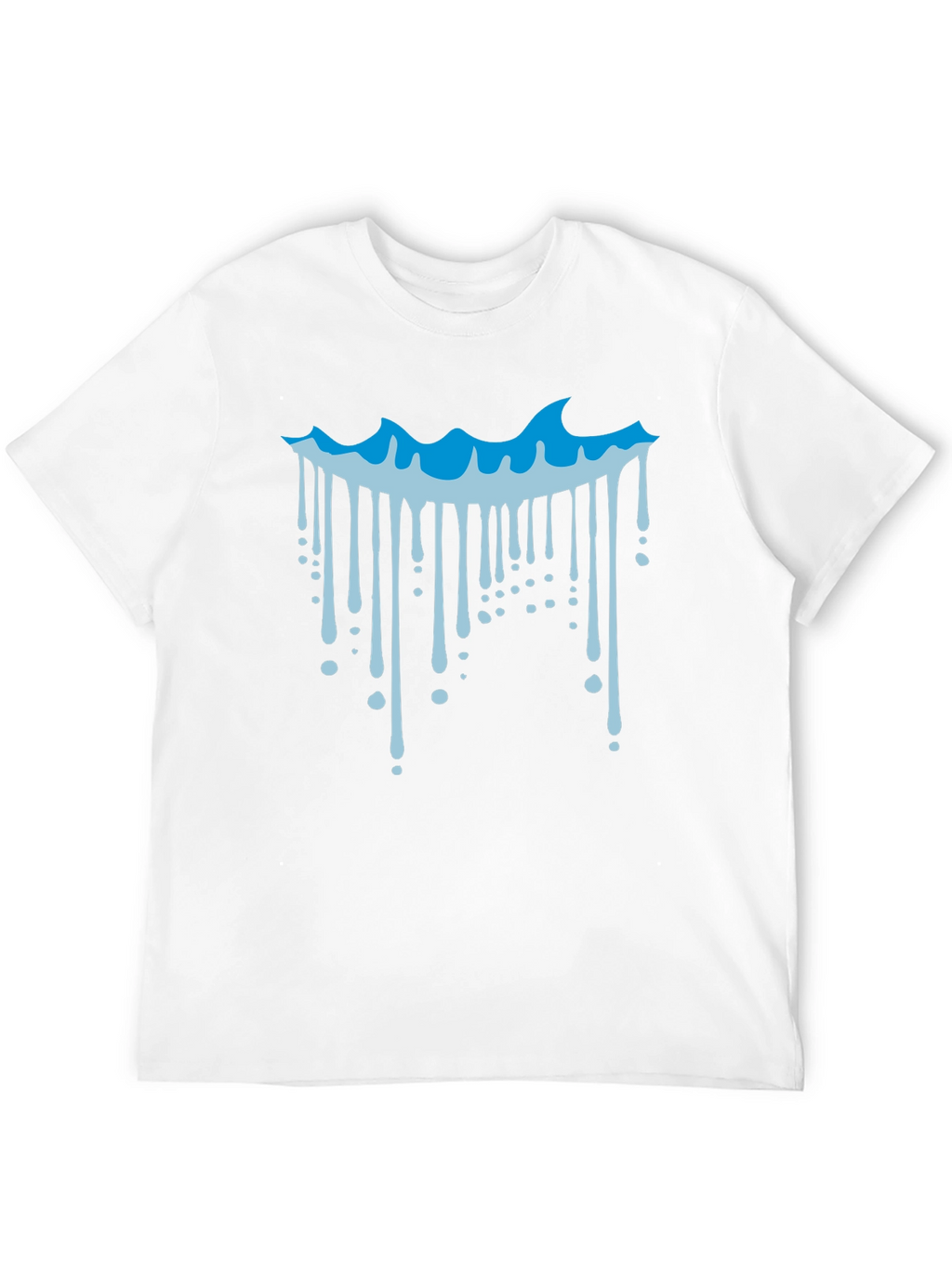 Cool Wave Drip Graphic Tee - Black Cotton T-Shirt