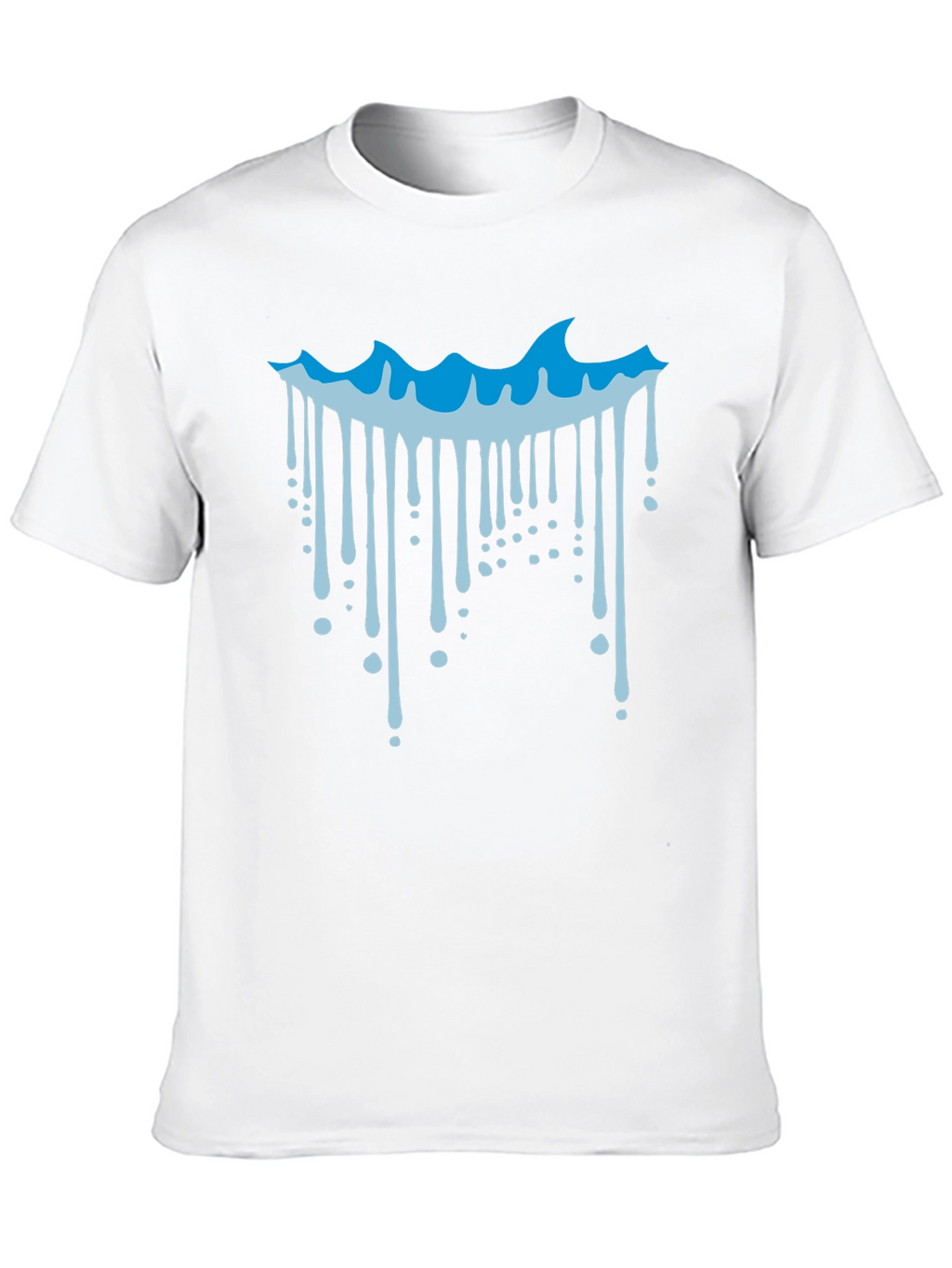 Cool Wave Drip Graphic Tee - Black Cotton T-Shirt