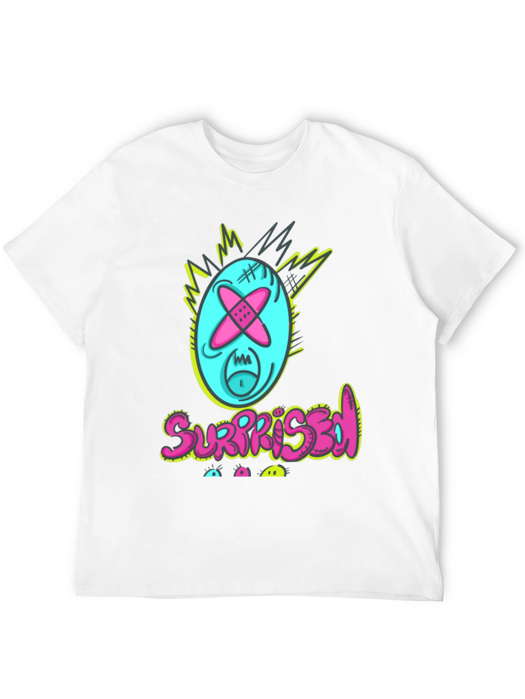 Surprised Graphic Tee - Funny Cartoon Character