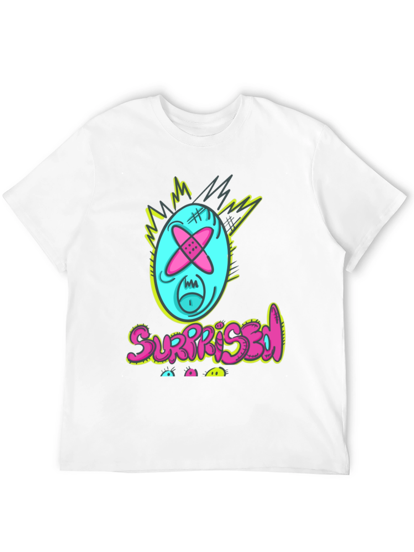 Surprised Graphic Tee - Funny Cartoon Character