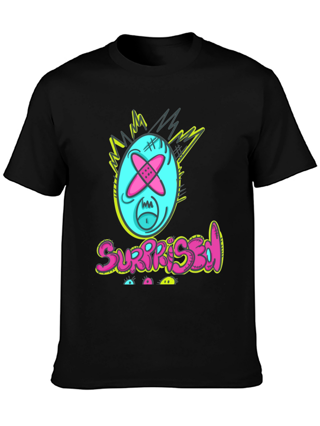 Surprised Graphic Tee - Funny Cartoon Character