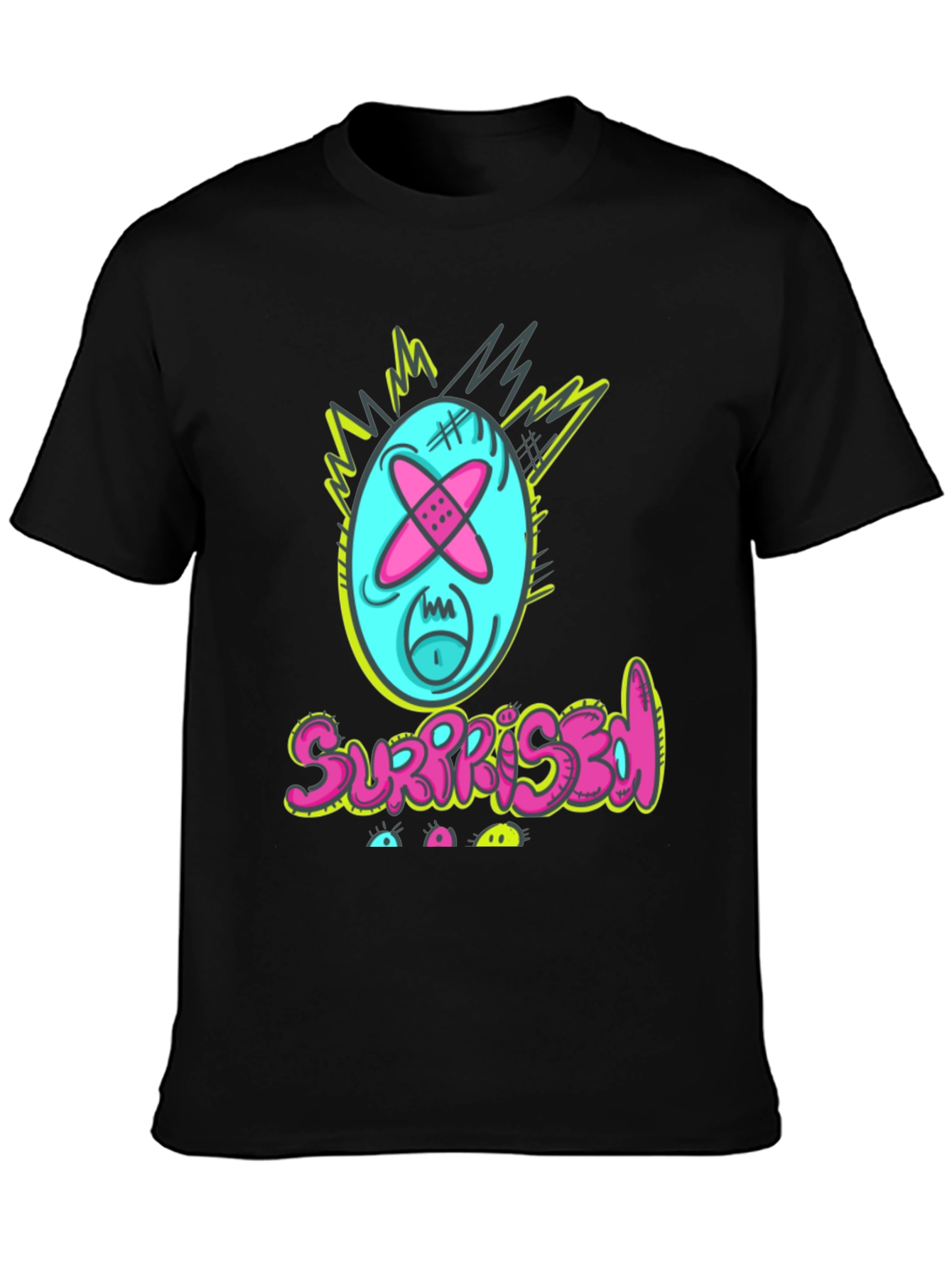 Surprised Graphic Tee - Funny Cartoon Character
