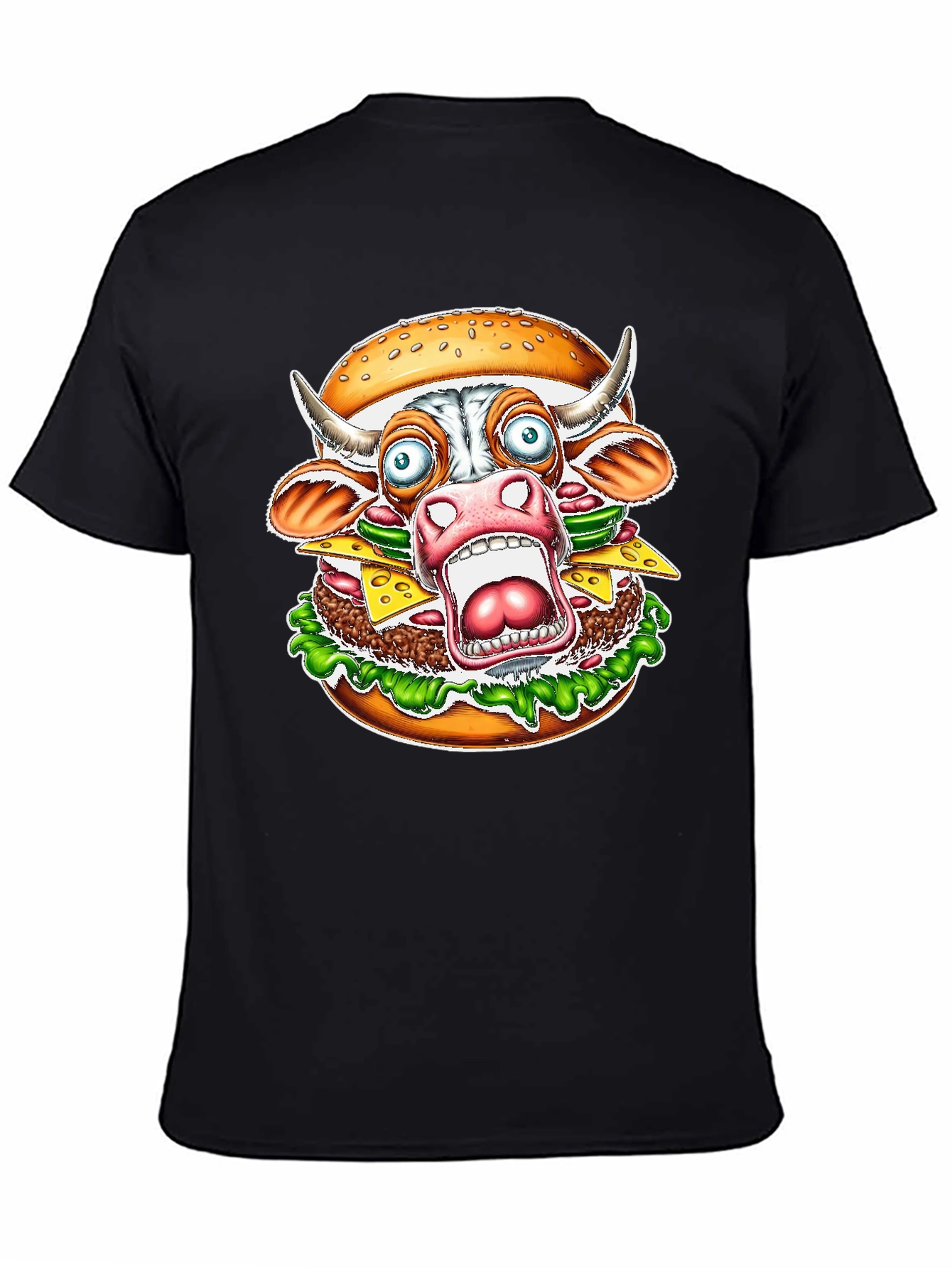 Burger Cow T-Shirt - Funny Graphic Tee
