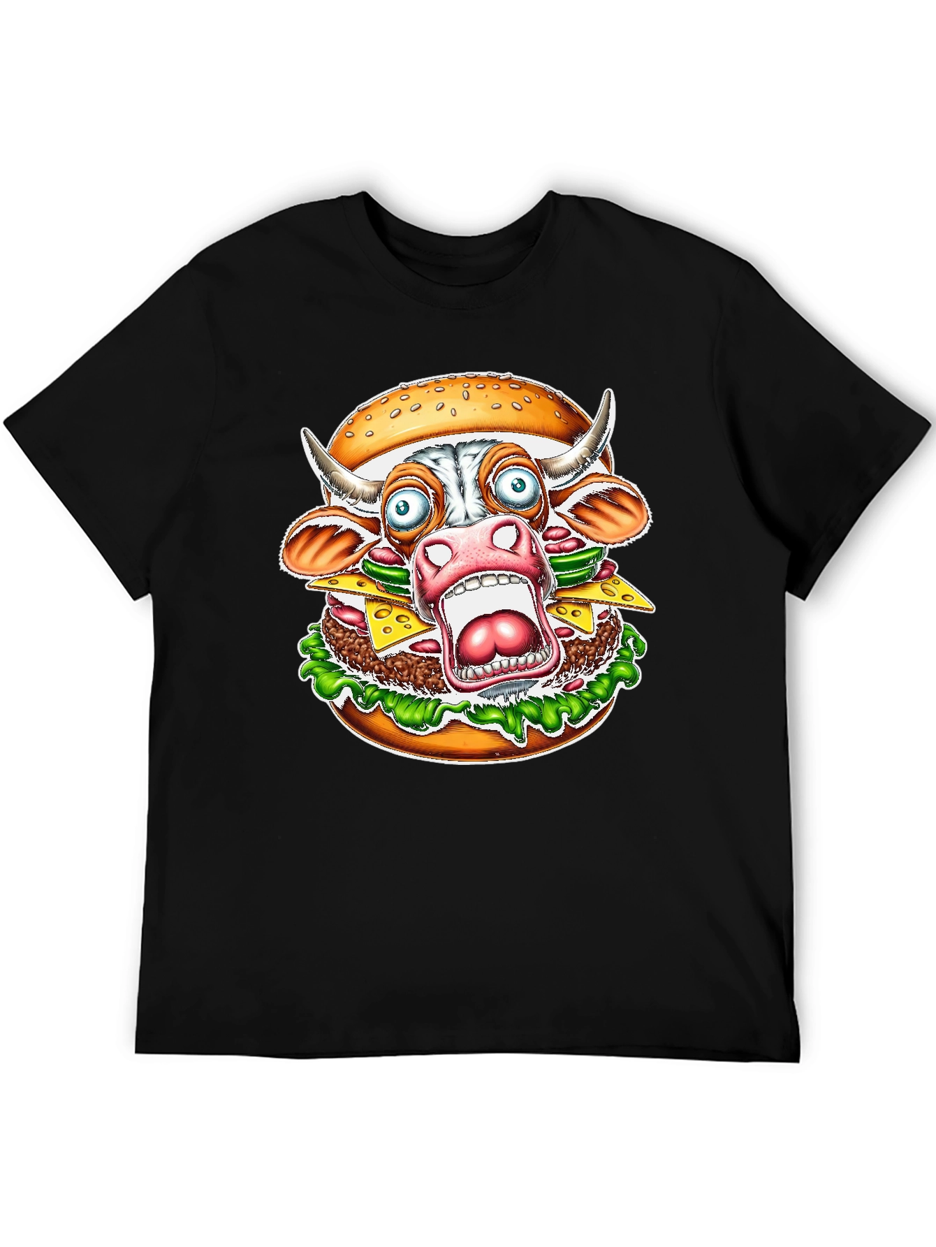 Burger Cow T-Shirt - Funny Graphic Tee