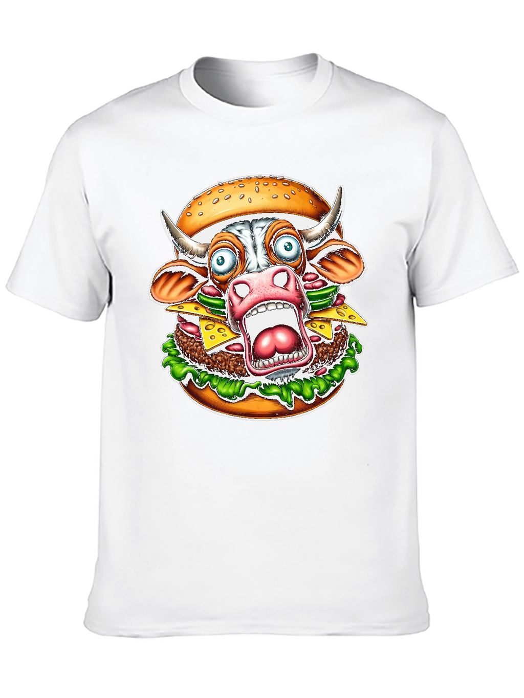 Burger Cow T-Shirt - Funny Graphic Tee
