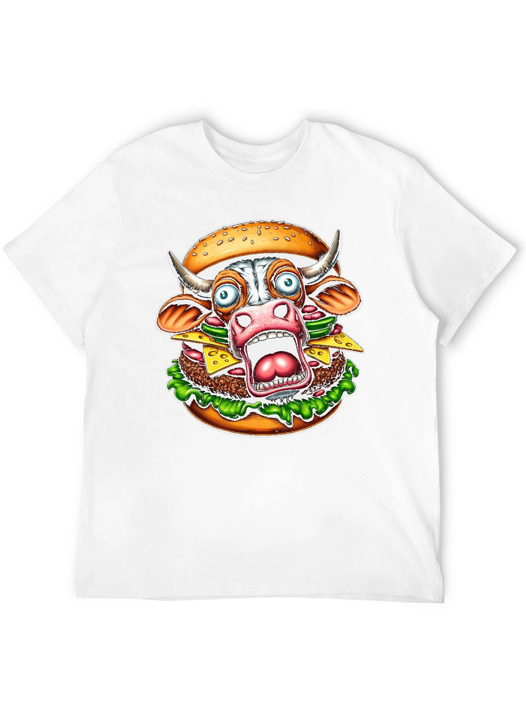 Burger Cow T-Shirt - Funny Graphic Tee