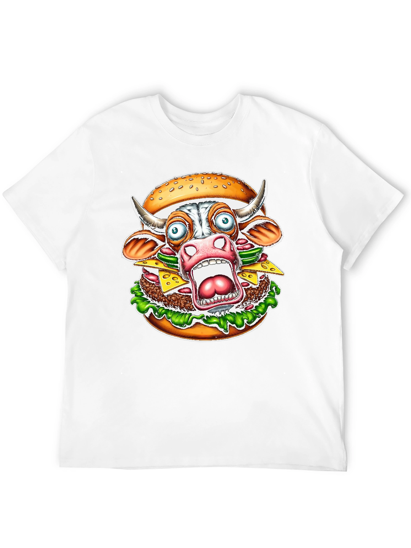 Burger Cow T-Shirt - Funny Graphic Tee