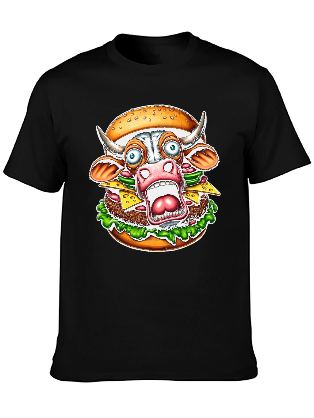 Burger Cow T-Shirt - Funny Graphic Tee