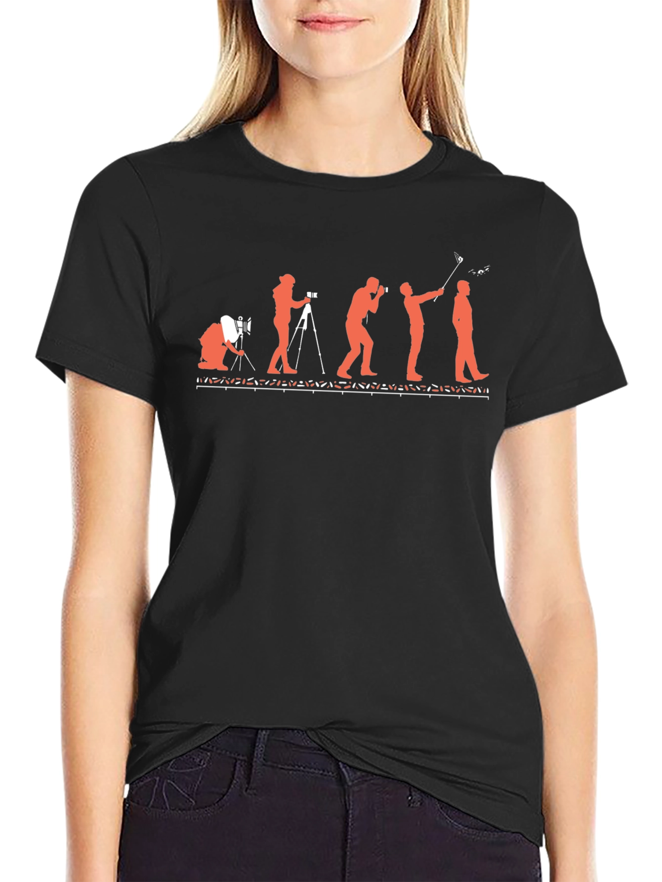 Evolution of Photography Black T-Shirt