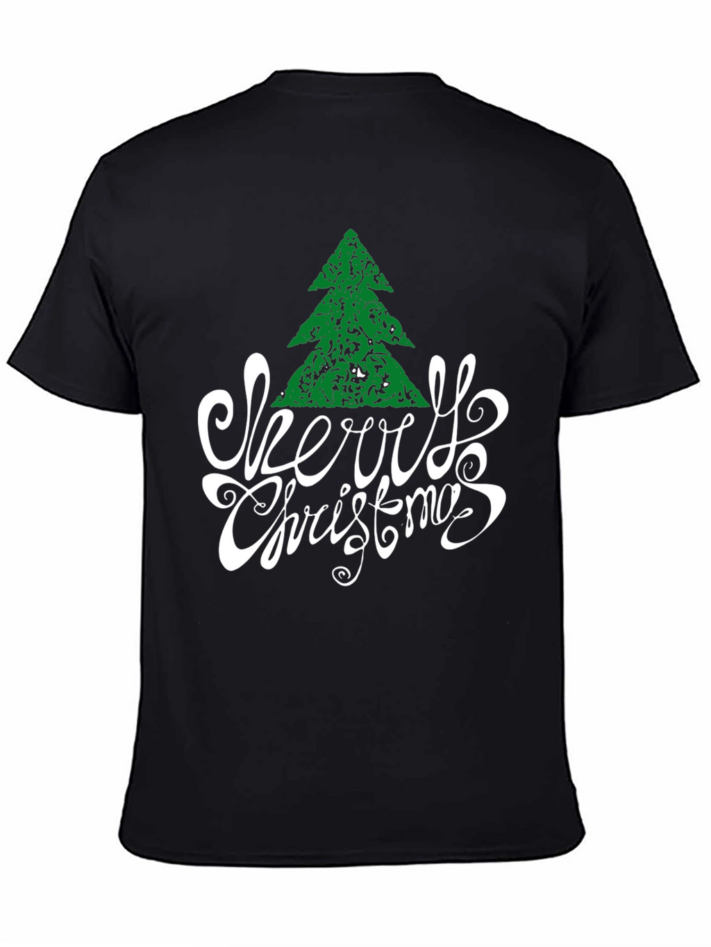 Festive Merry Christmas Tree Graphic Tee