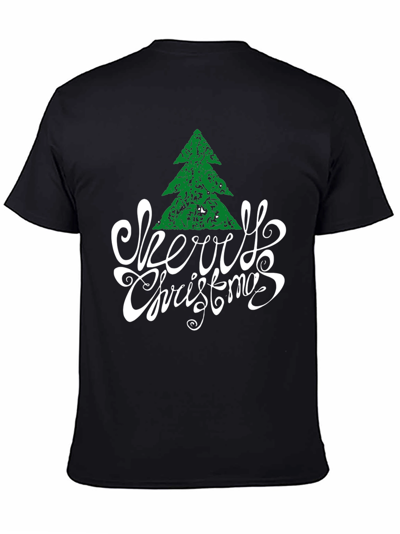 Festive Merry Christmas Tree Graphic Tee